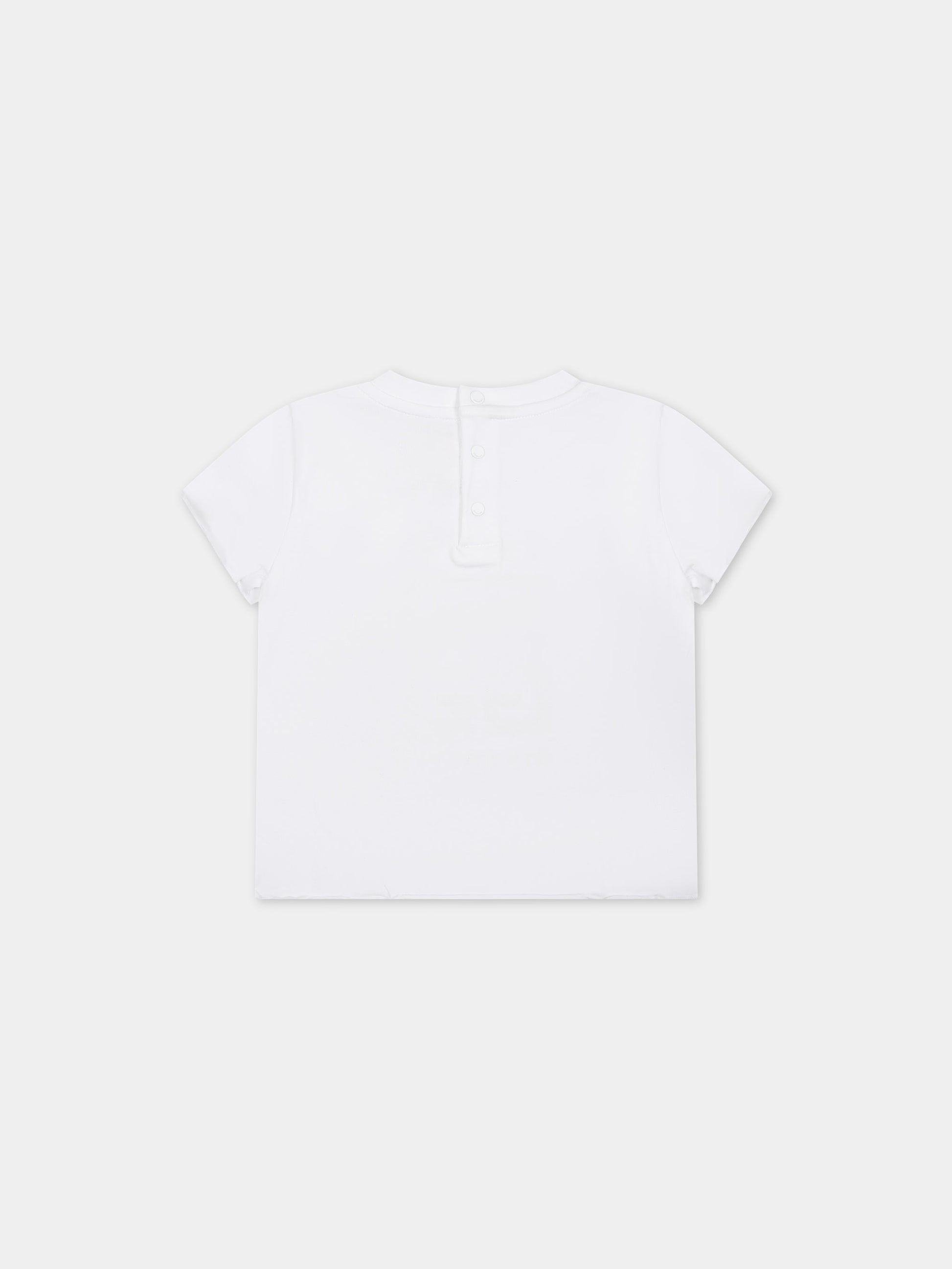 T-shirt bianca per neonata con logo,Givenchy Kids,H30200 10P