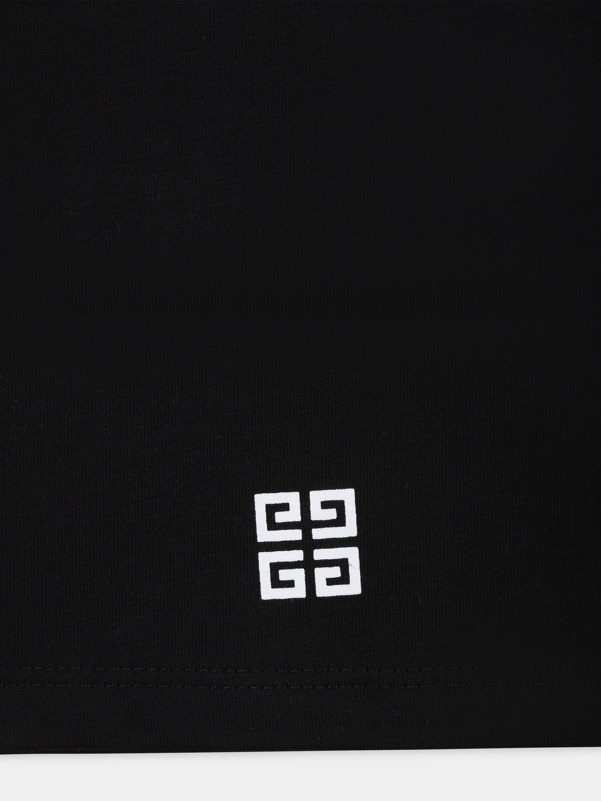 T-shirt nera per neonato con logo,Givenchy Kids,H30216 09B