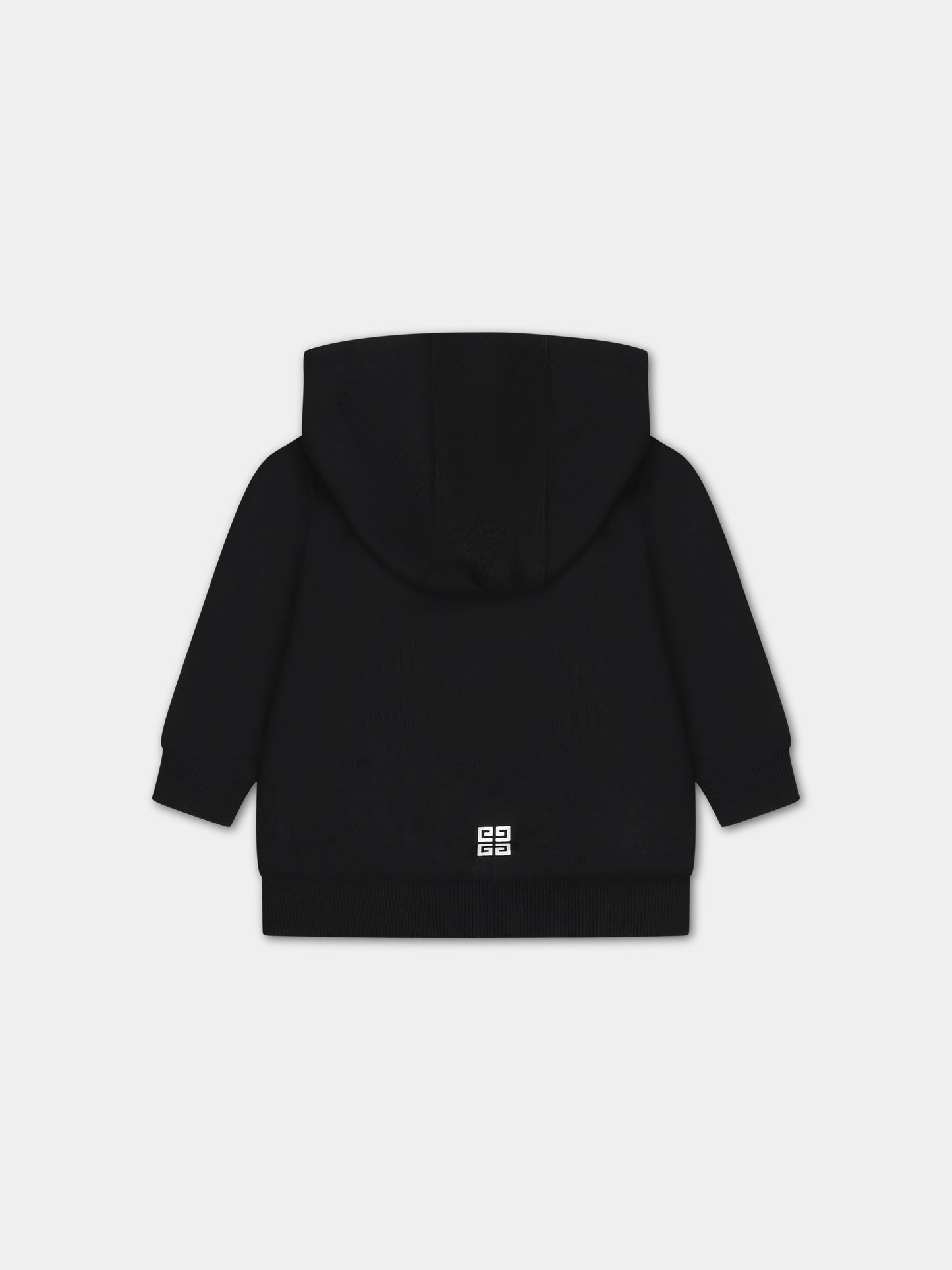 Felpa nera per neonato con logo,Givenchy Kids,H30204 09B