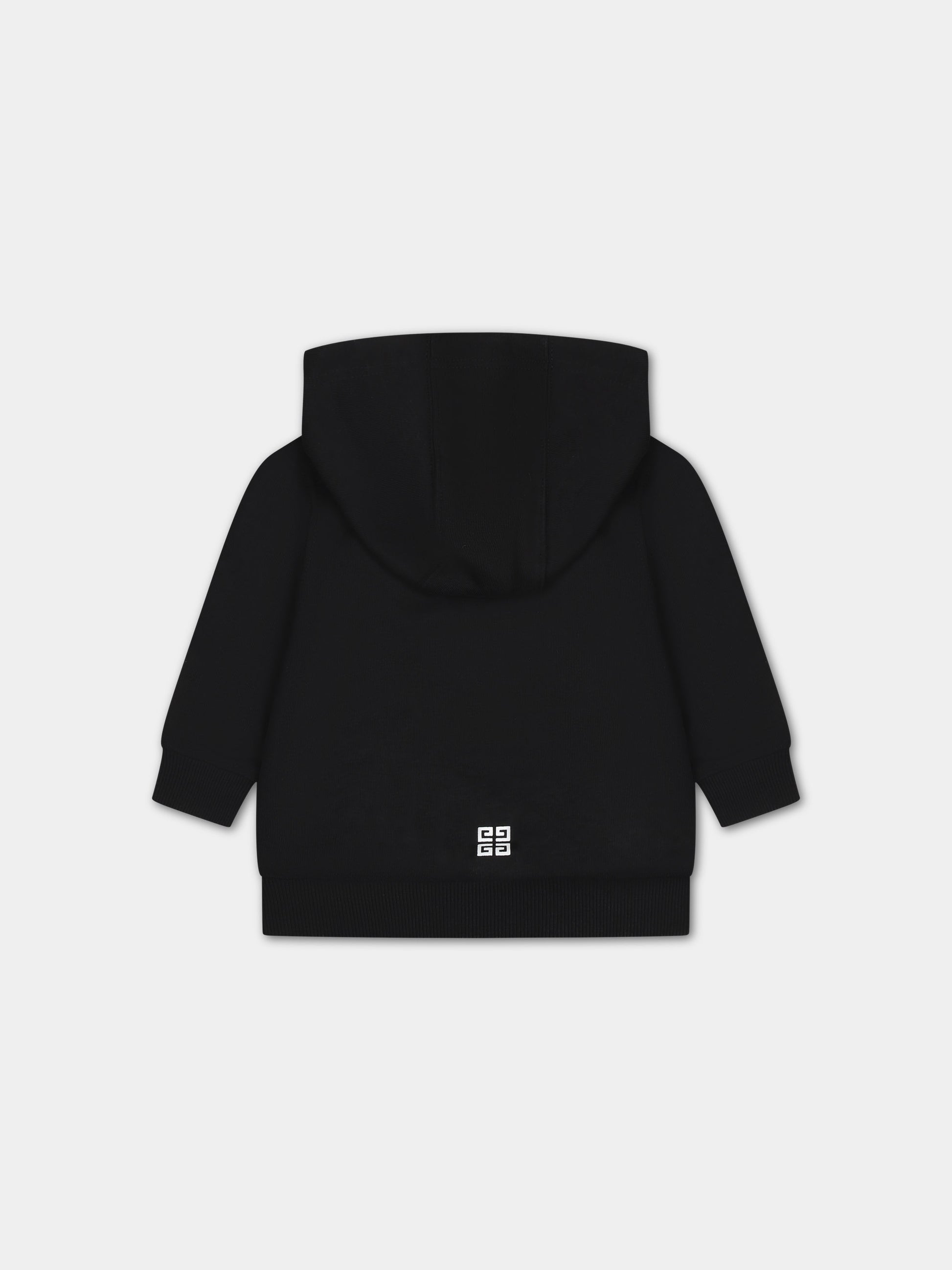 Felpa nera per neonato con logo,Givenchy Kids,H30204 09B