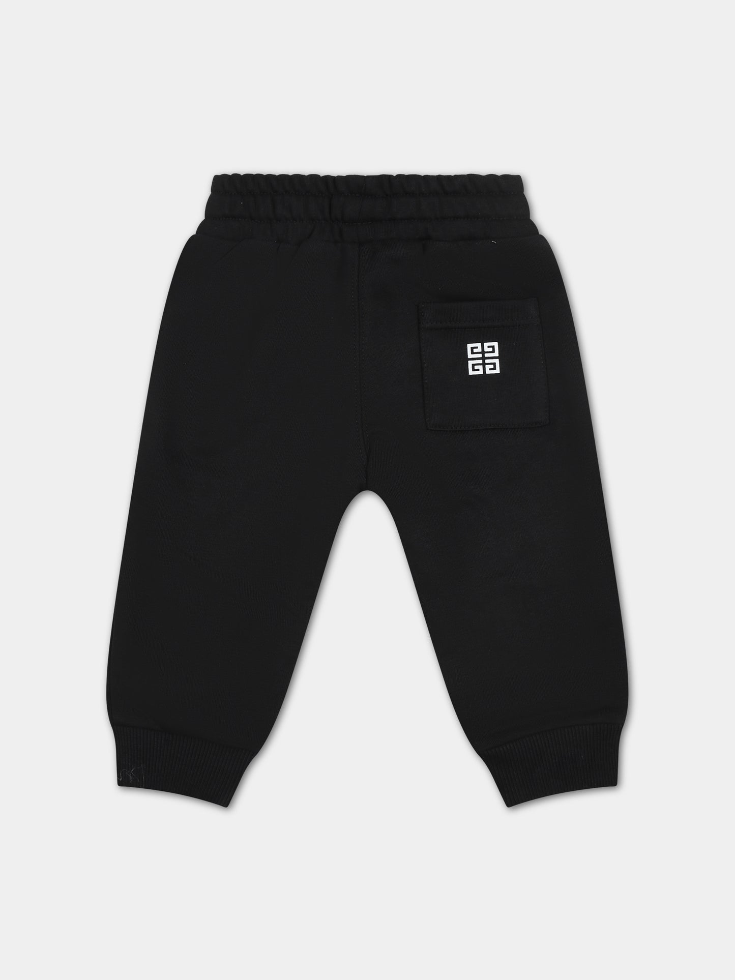 Pantaloni sportivi neri per neonato con logo,Givenchy Kids,H30210 09B