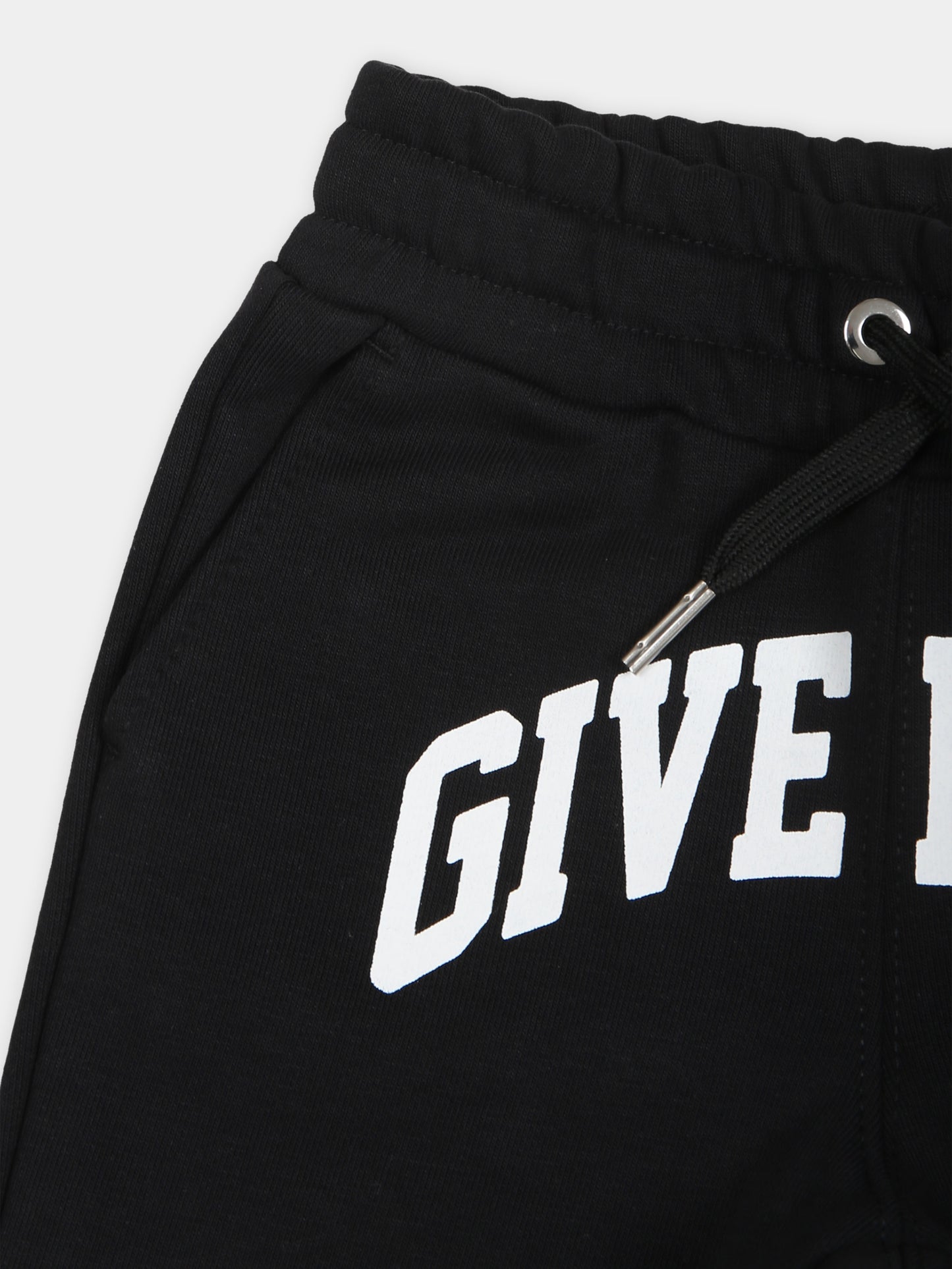 Pantaloni sportivi neri per neonato con logo,Givenchy Kids,H30210 09B