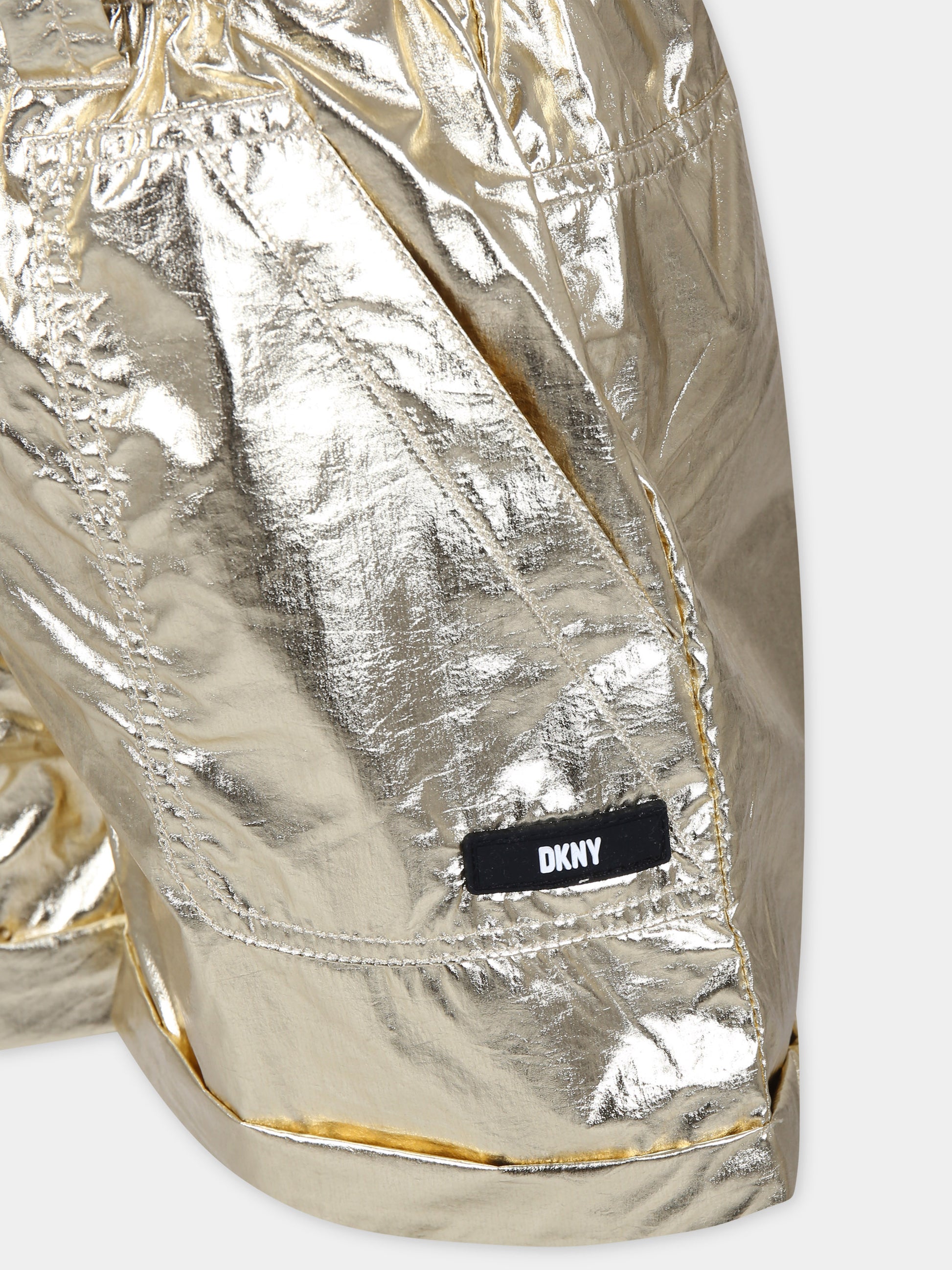 Shorts casual dorato per bambina,Dkny,D60061 560