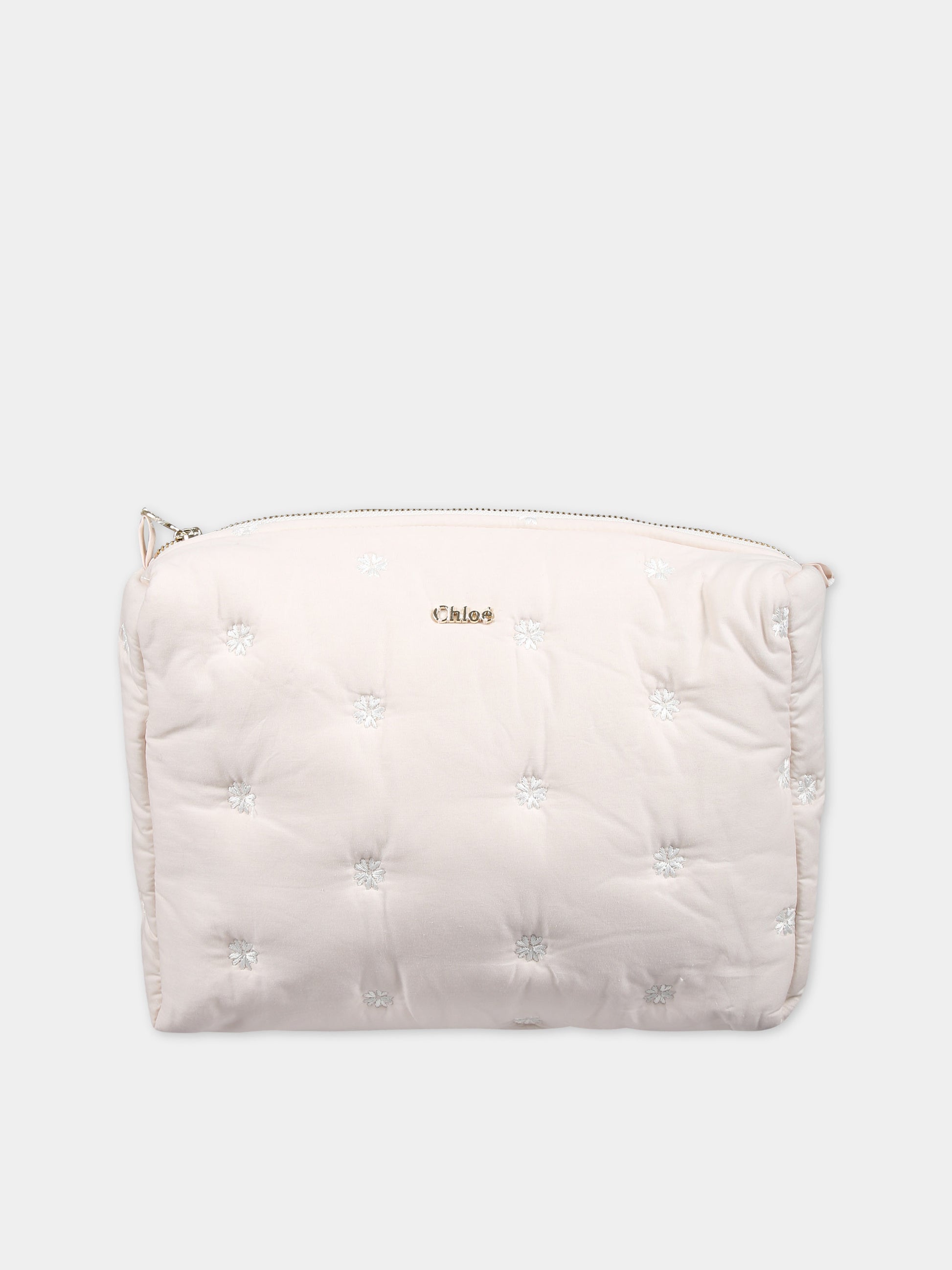 Set rosa per neonata con logo,Chloé Kids,C20204 440