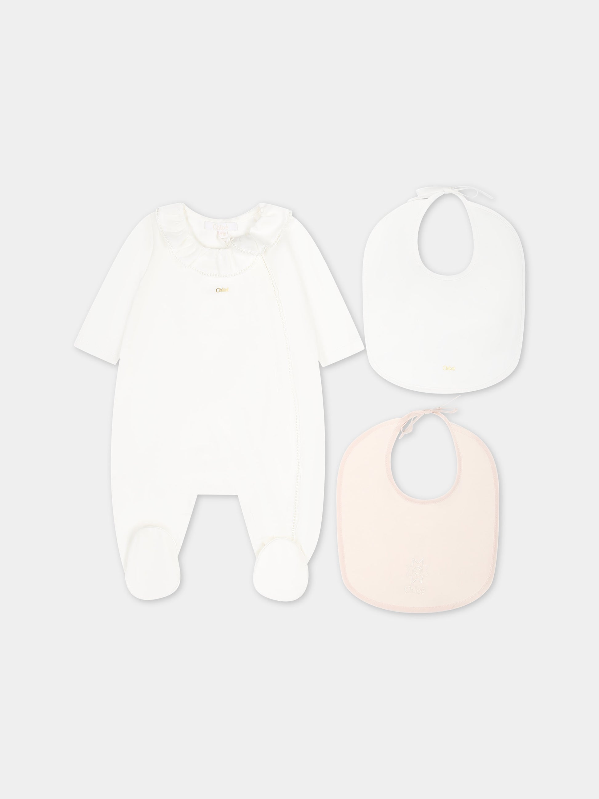 Set tutina bianca per neonata,Chloé Kids,C20156 117