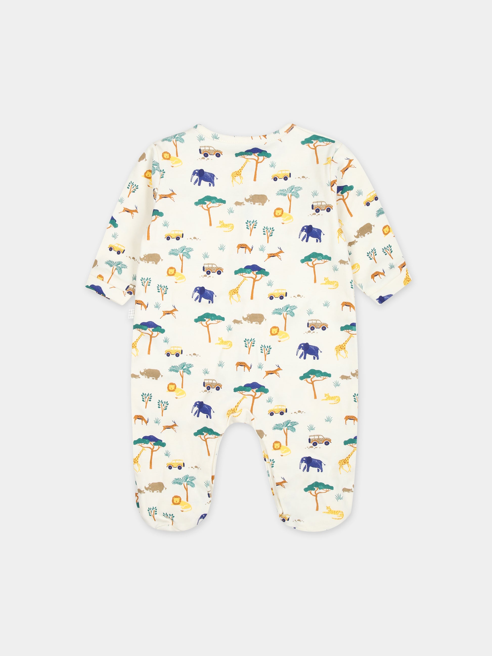 Tutina avorio per neonato con stampa safari all-over,Carrement Beau,Y30050 519