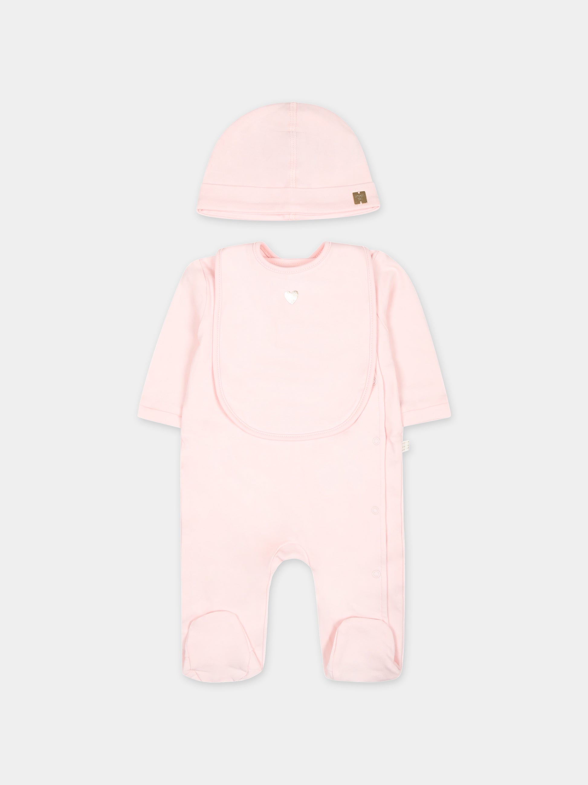 Set rosa per neonata con logo,Carrement Beau,Y30017 43B