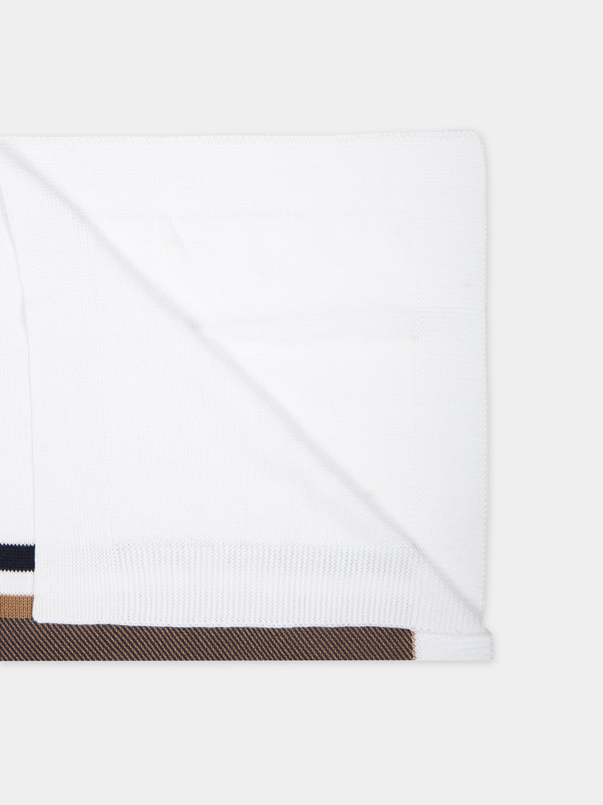 Coperta bianca per neonato con logo,Boss,J50936 10P