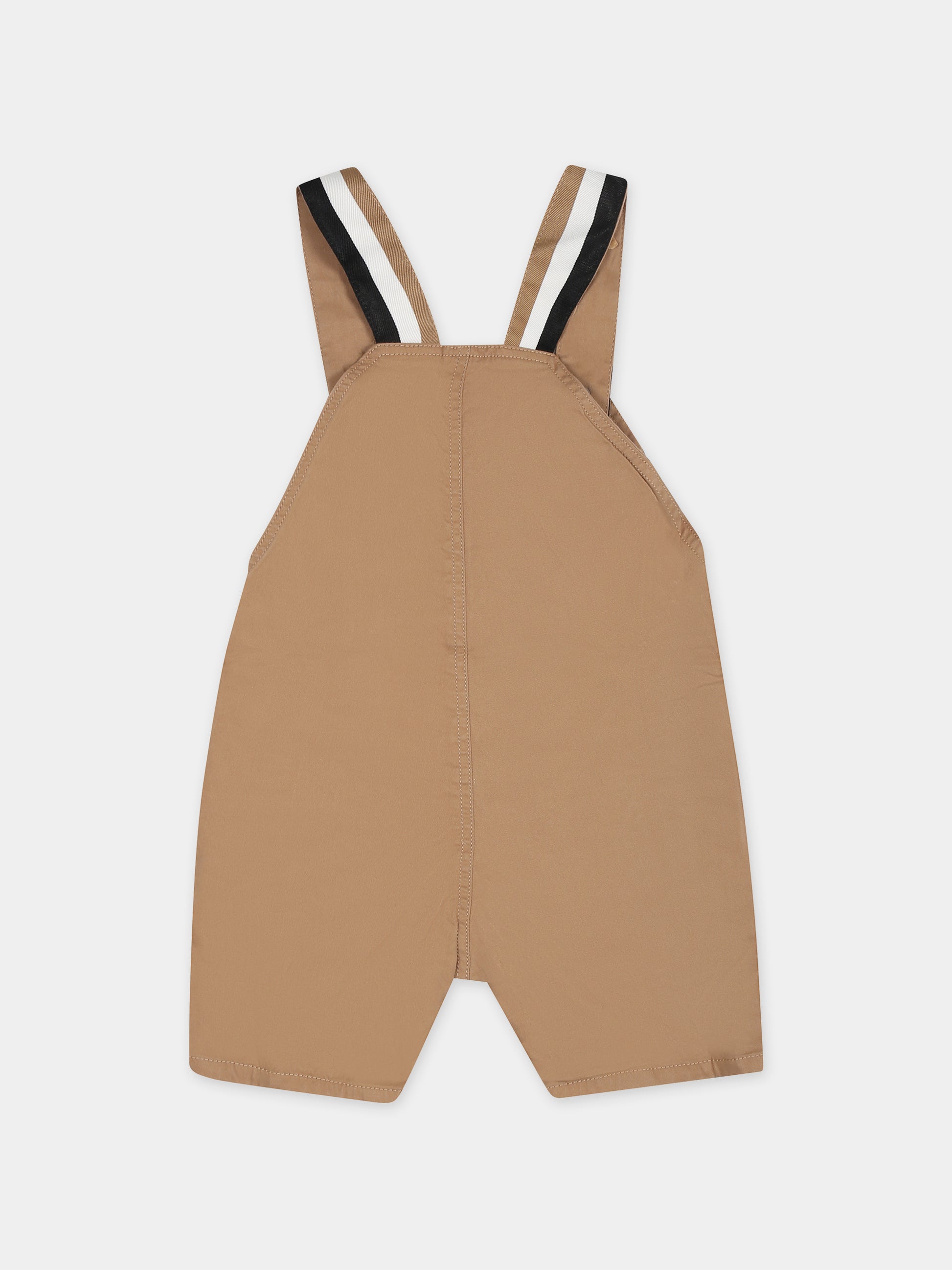 Salopette marrone per neonato con logo,Boss,J50790 269