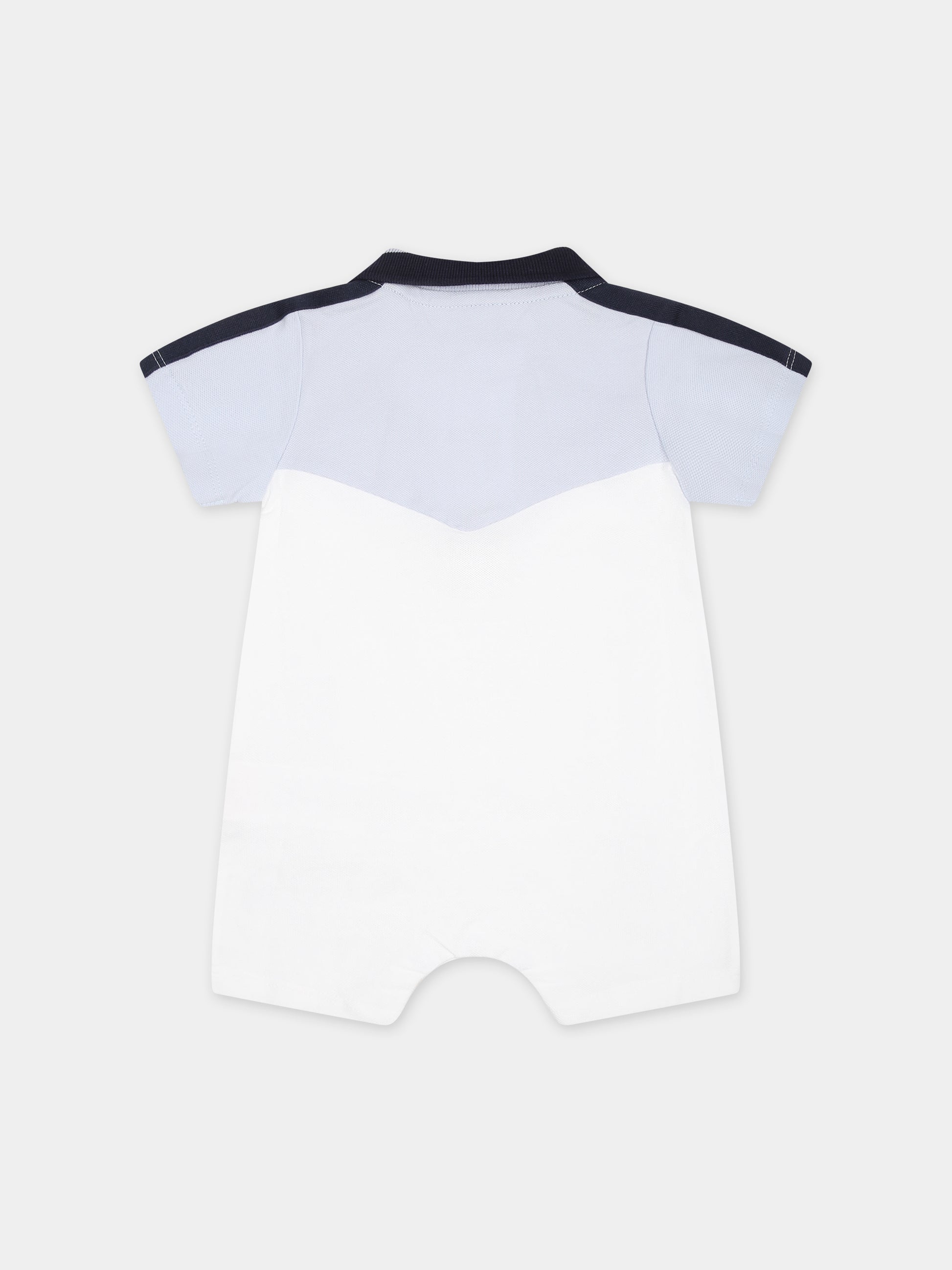 Pagliaccetto bianco per neonato con logo,Boss,J50781 10P