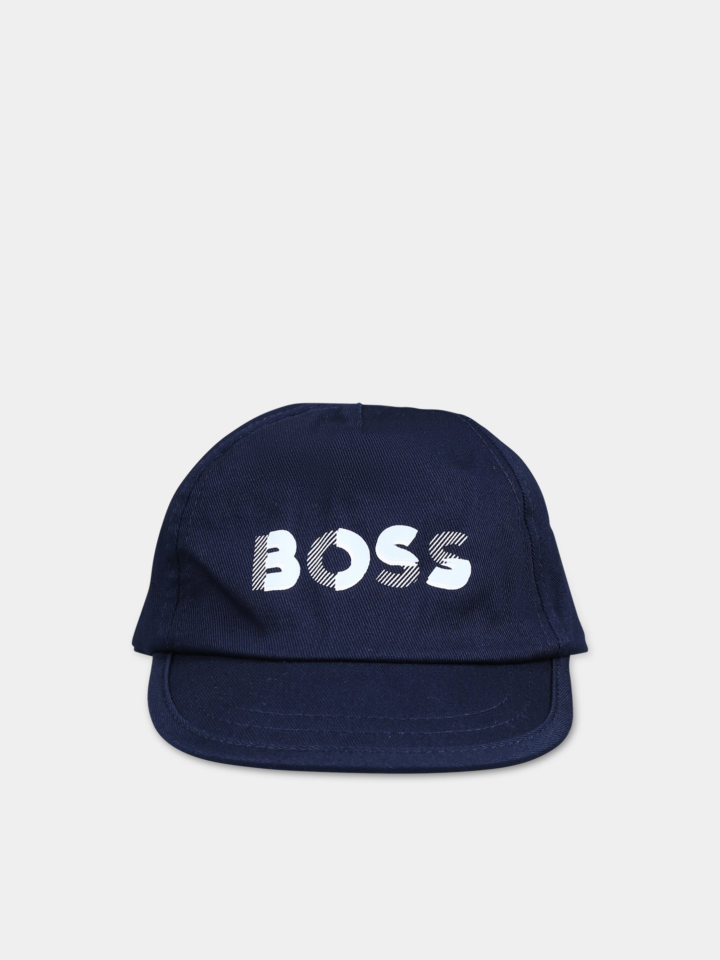 Cappello con visiera blu per neonato con logo,Boss,J50913 849