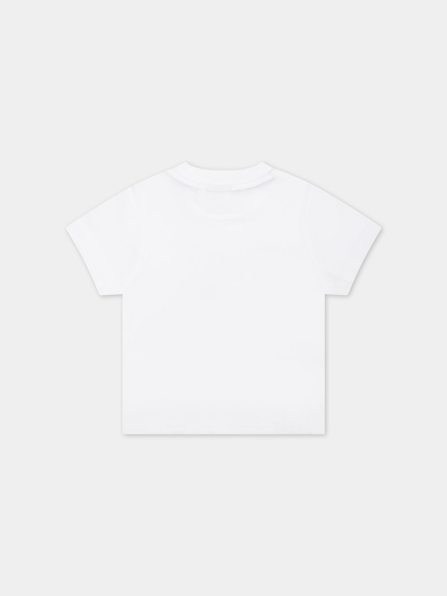 T-shirt bianca per neonato con logo,Boss,J50617 10P