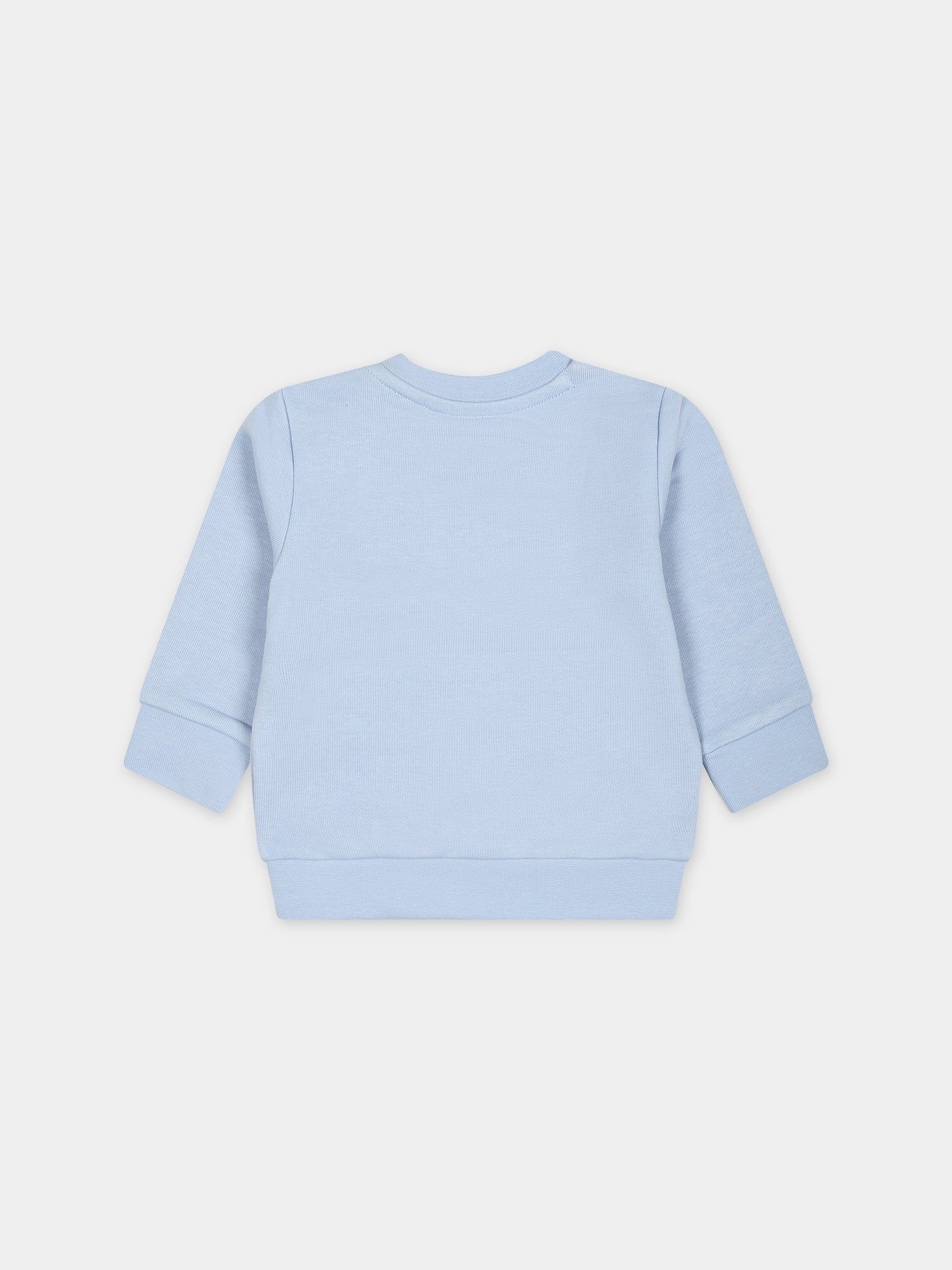 Felpa celeste per neonato con logo,Boss,J50600 783