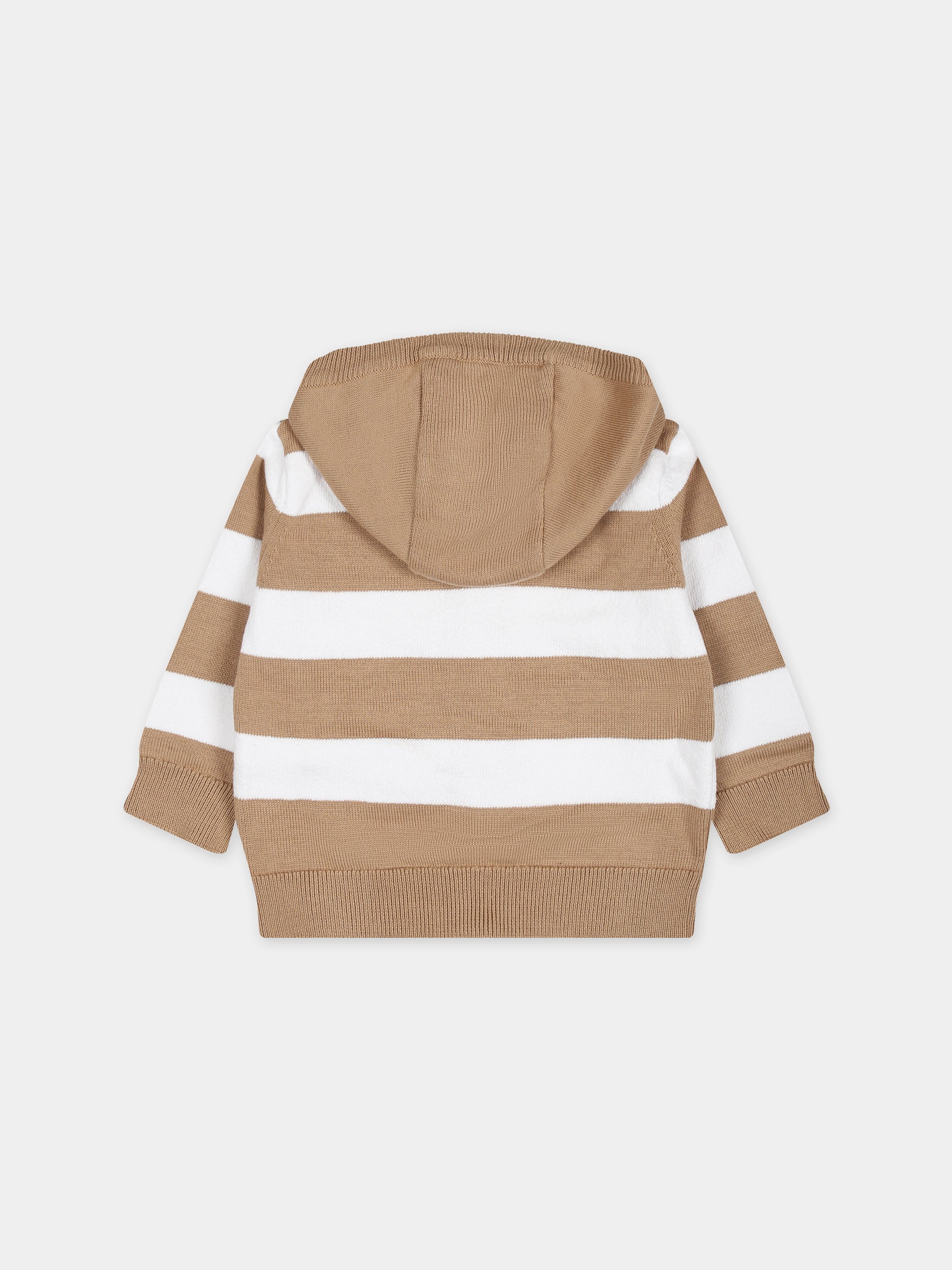 Cardigan multicolor per neonato a righe,Boss,J50594 N23