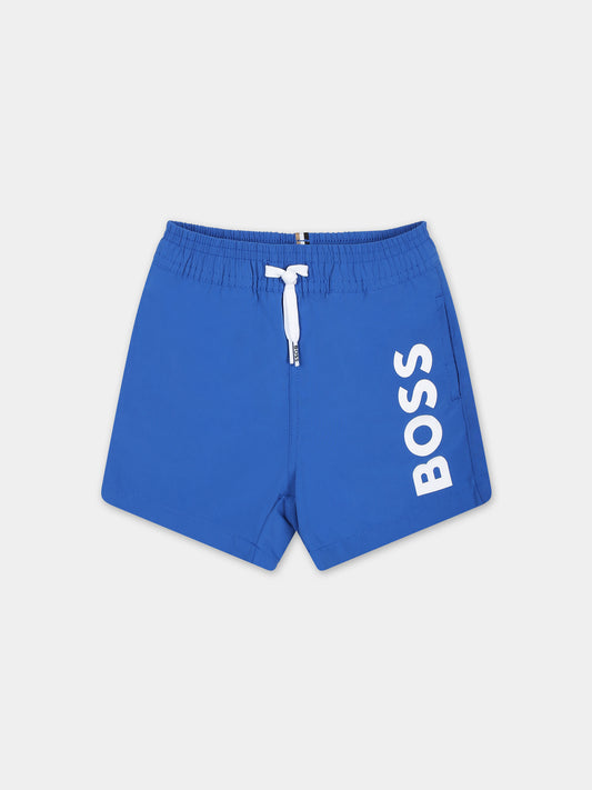 Boxer mare azzurri per neonato con logo,Boss,J50569 872