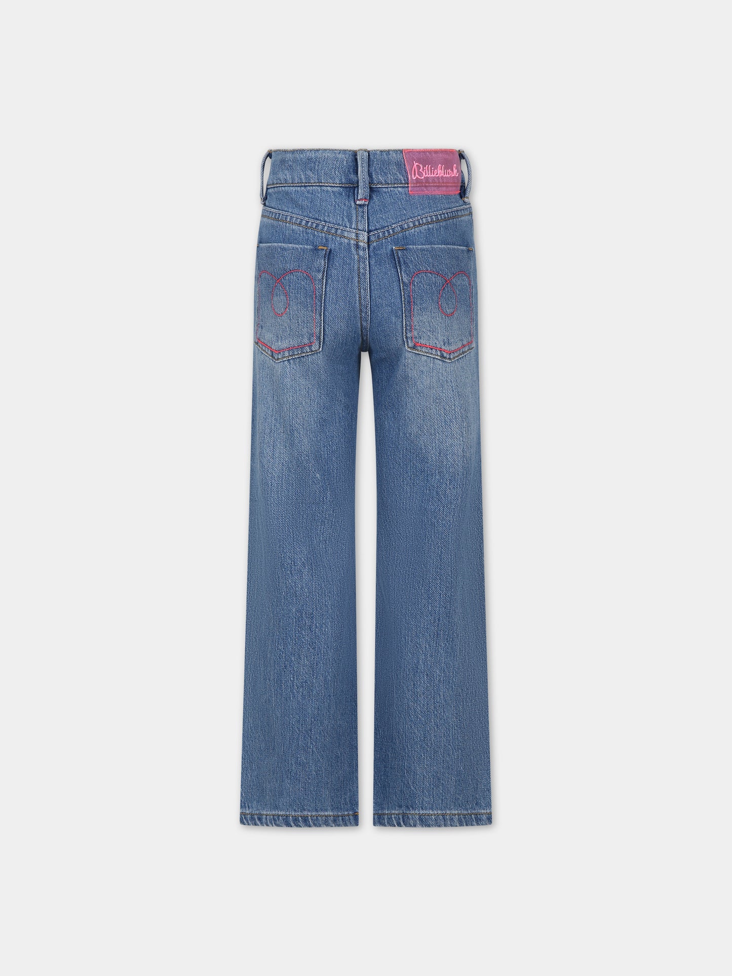 Jeans denim per bambina con borchie,Billieblush,U20132 Z25