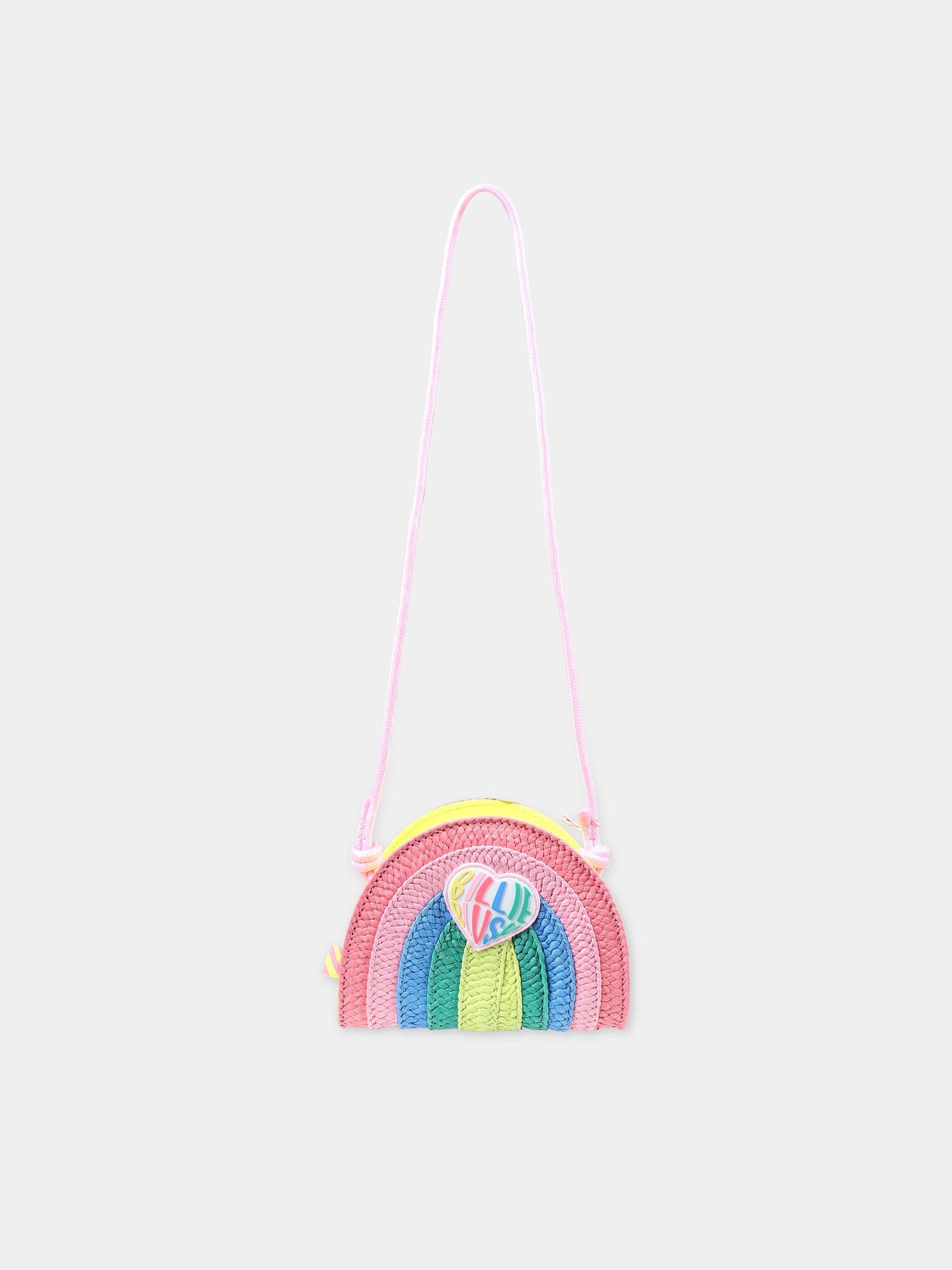 Borsa casual multicolor per bambina a forma di arcobaleno,Billieblush,U20357 499