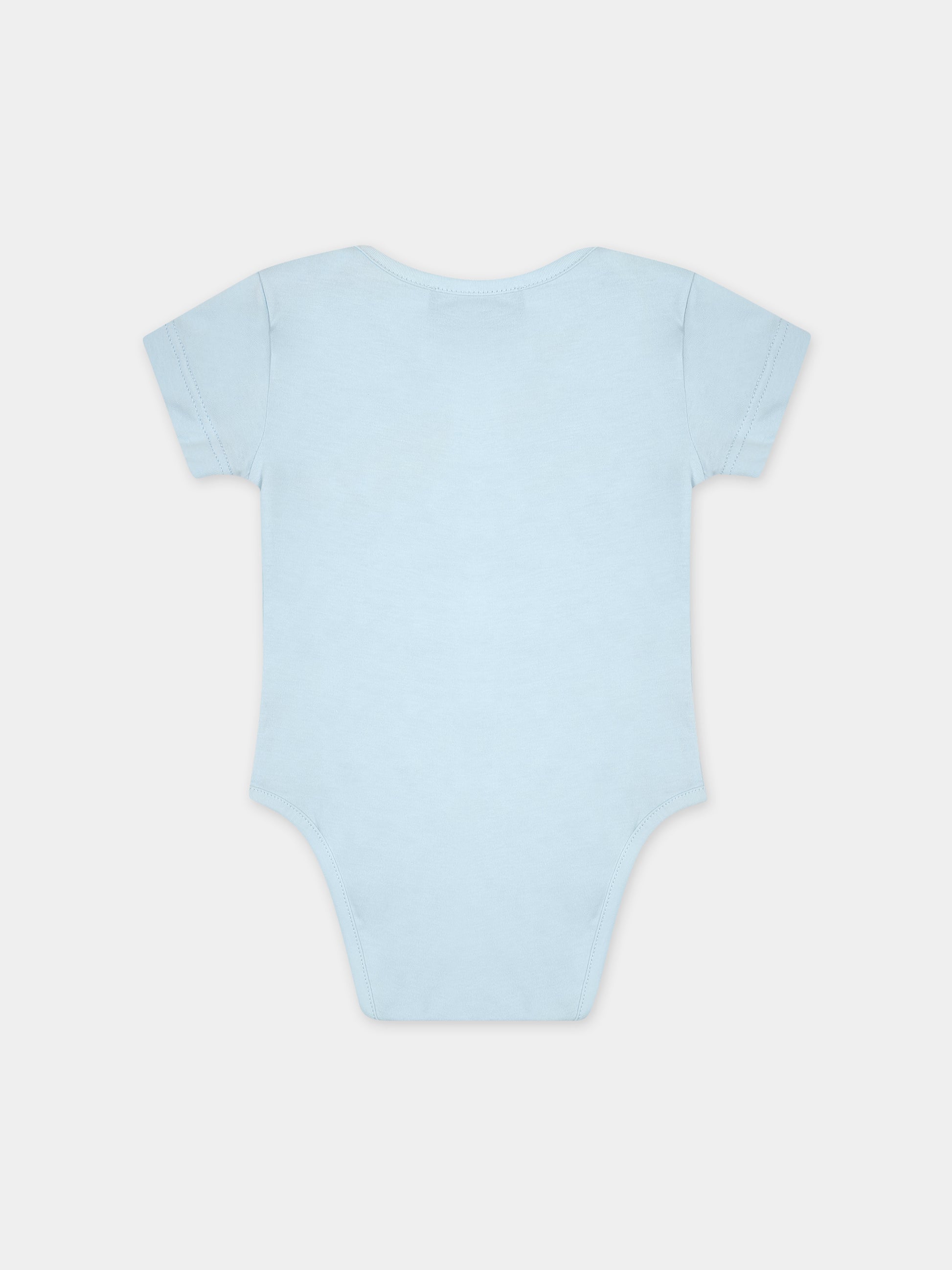 Set celeste per neonato con Teddy Bear,Moschino Kids,M7Y017 LAB92 83537