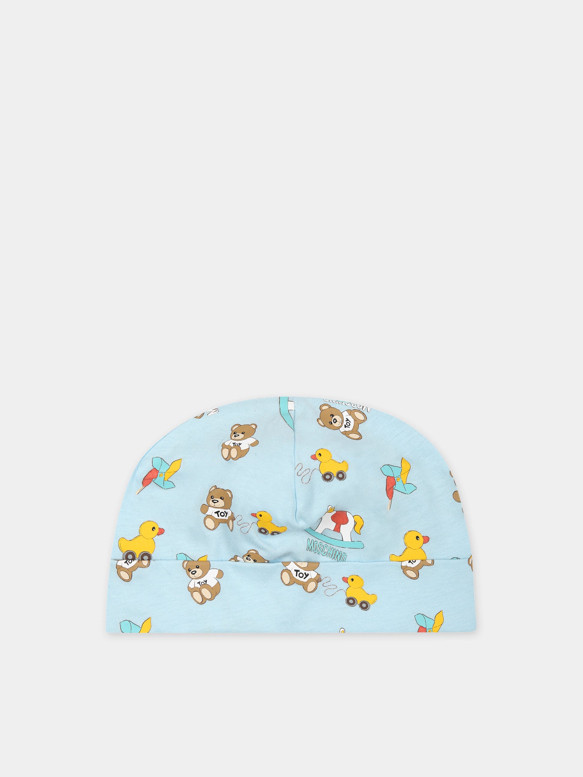 Set celeste per neonato con Teddy Bear,Moschino Kids,MNY03I LCA19 40304