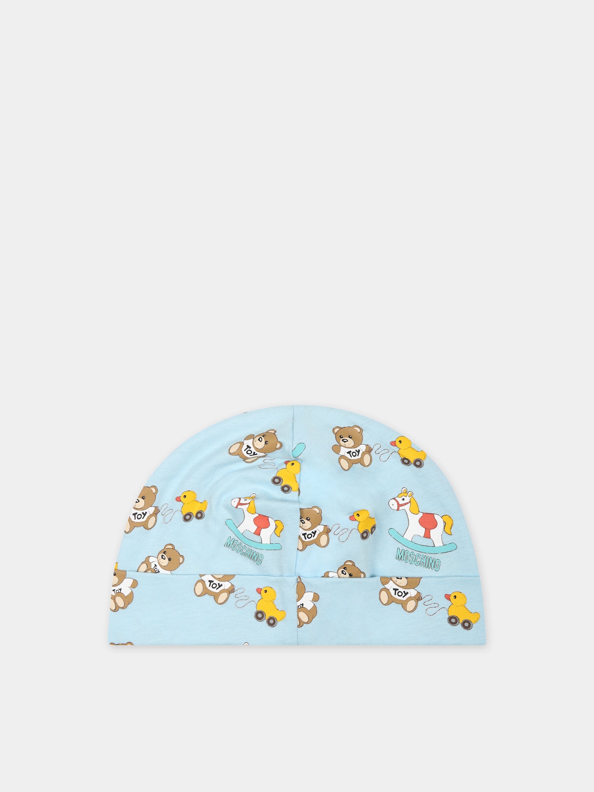 Set celeste per neonato con Teddy Bear,Moschino Kids,MNY03I LCA19 40304