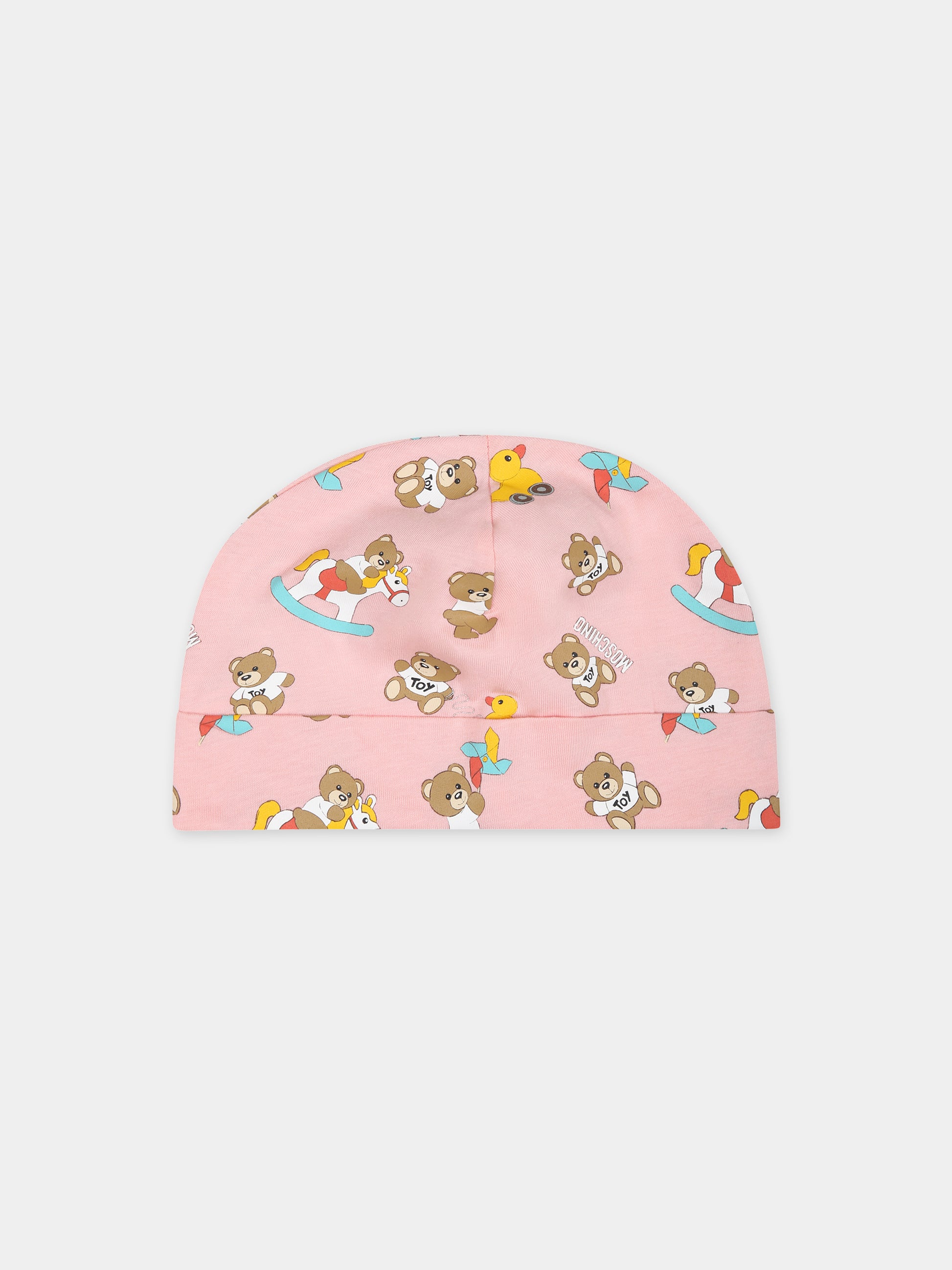 Set rosa per neonata con Teddy Bear,Moschino Kids,MNY03I LCA19 50209