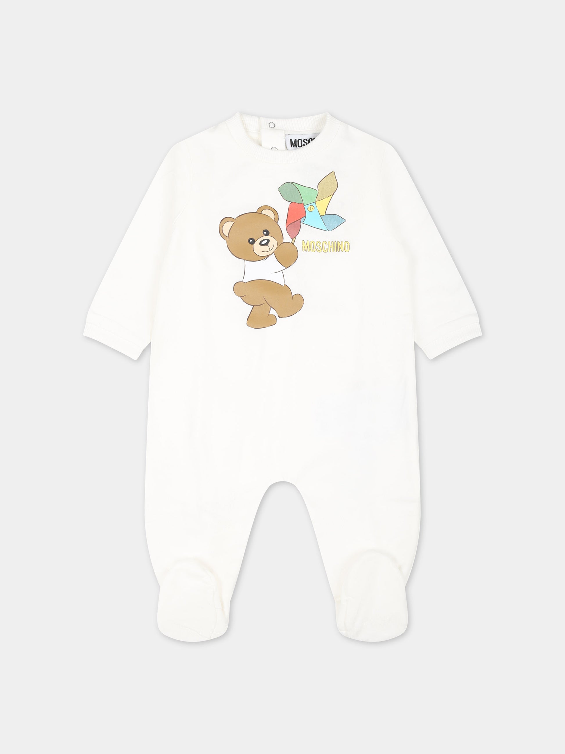 Set avorio per neonati con Teddy Bear,Moschino Kids,MNY03I LCA19 10063