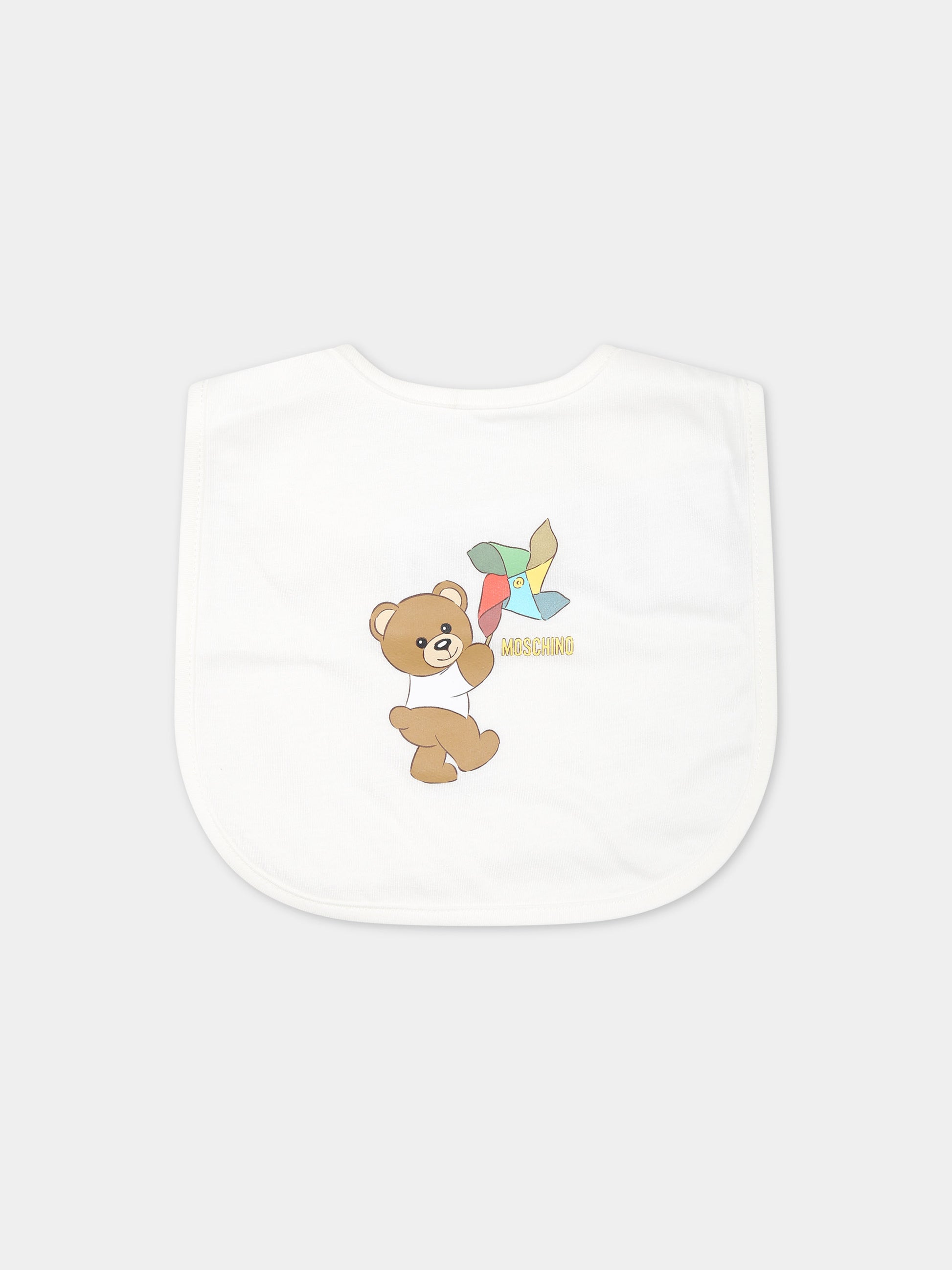 Set avorio per neonati con Teddy Bear,Moschino Kids,MNY03I LCA19 10063