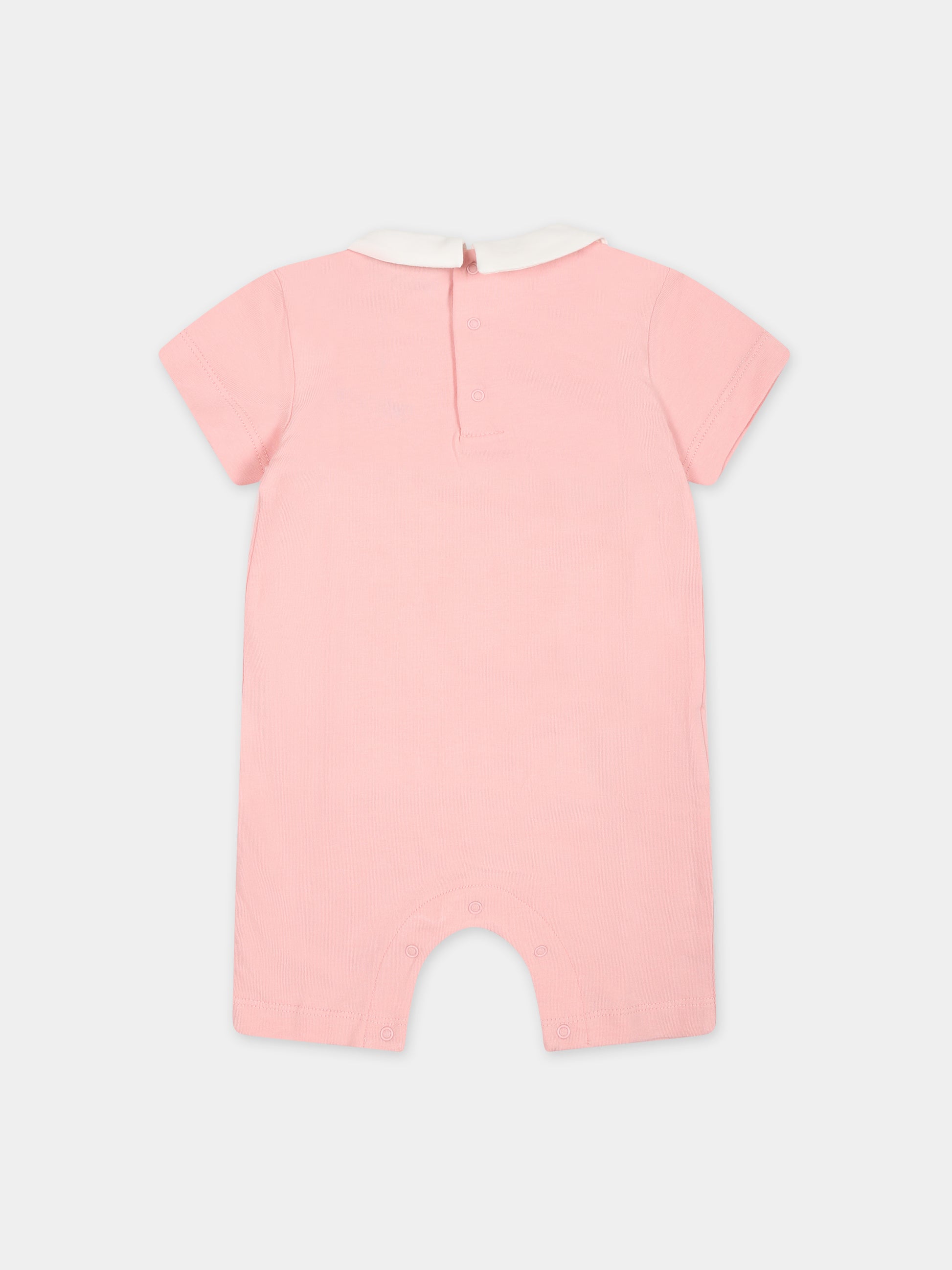 Tutina rosa per neonata con Teddy Bear e paperella,Moschino Kids,MUT03T LBA00 50209