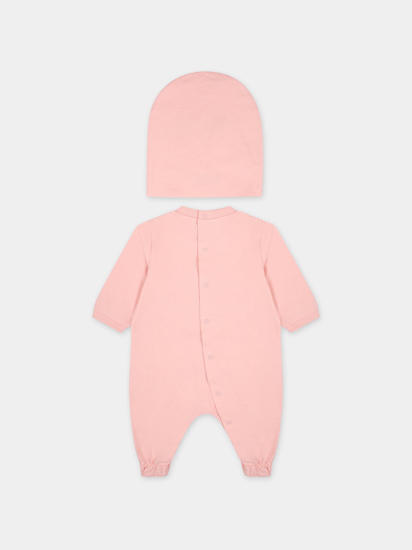 Set rosa per neonata con Teddy Bear,Moschino Kids,MUY05Z LAA17 50209