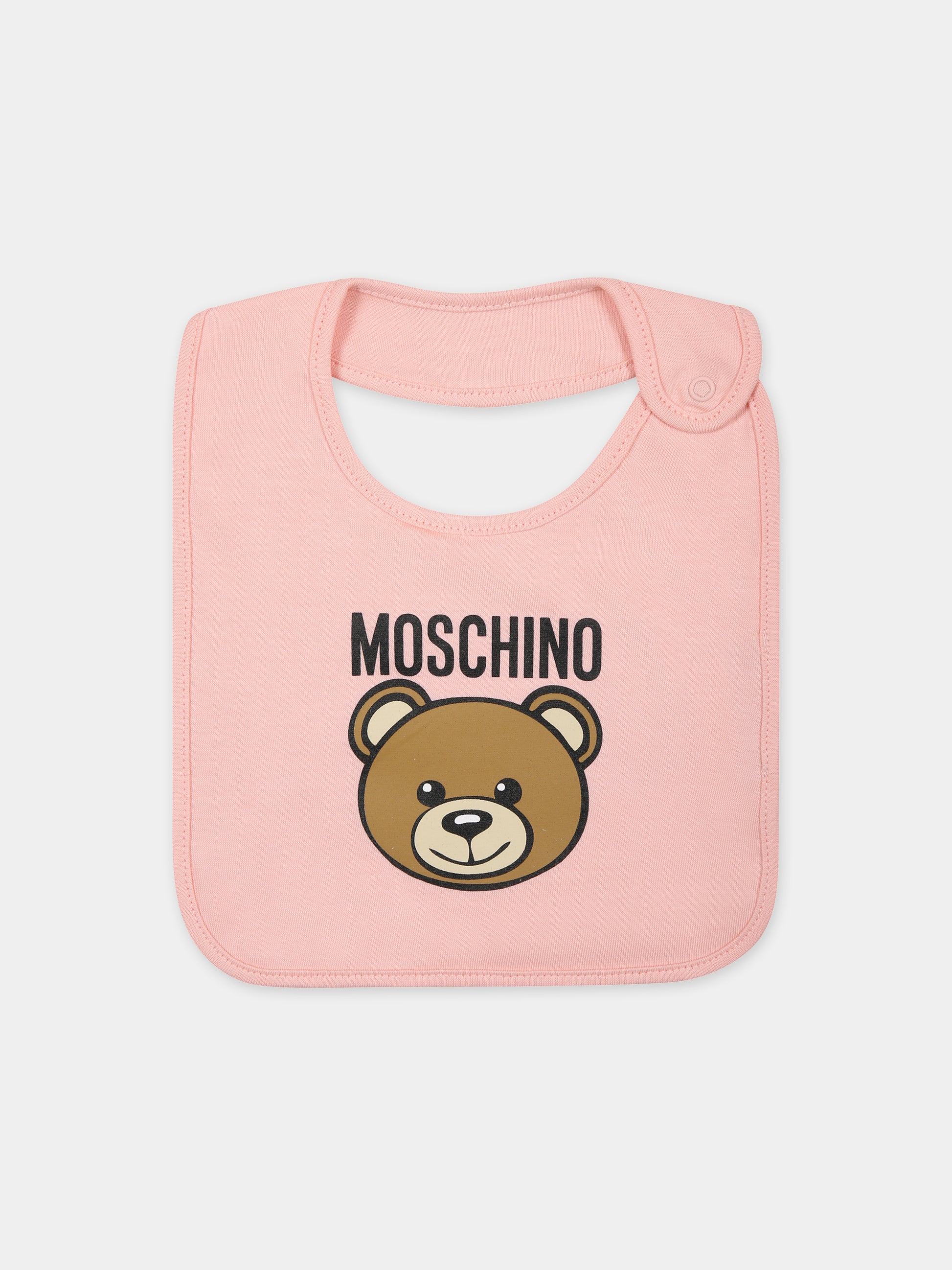 Set rosa per neonata con Teddy Bear,Moschino Kids,MUY067 LCA19 50209