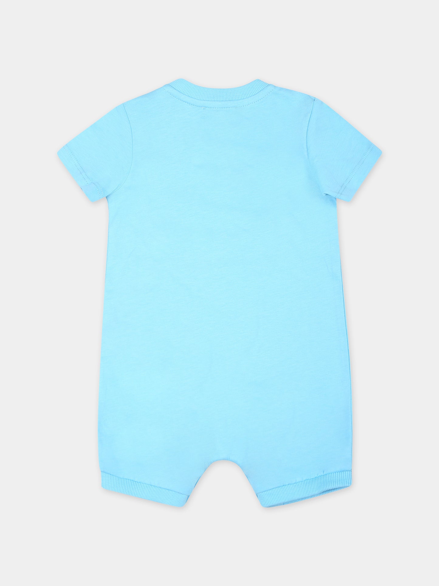 Pagliaccetto azzurro per neonato con Teddy Bear,Moschino Kids,MNY022 LAA33 40538