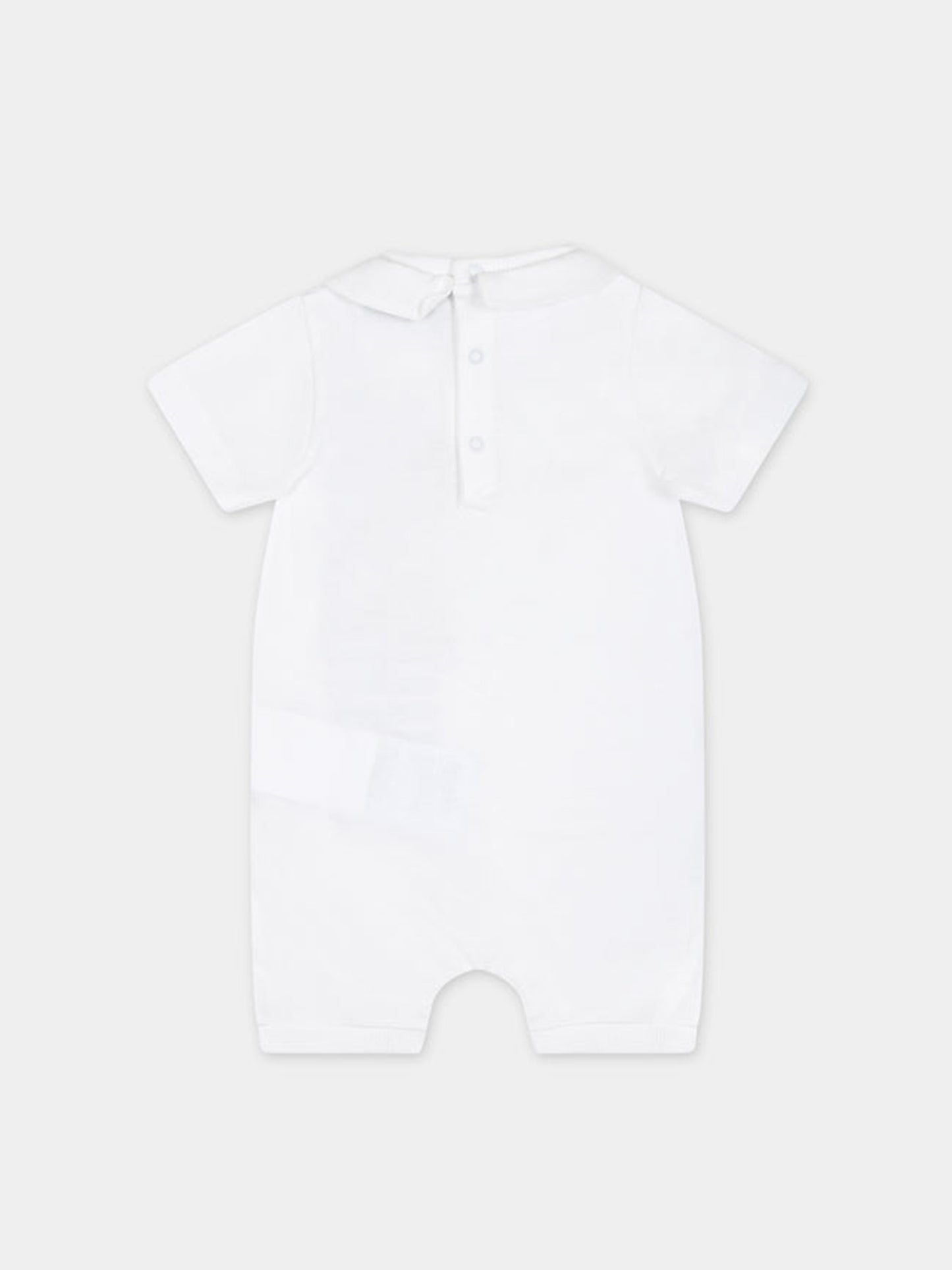 Pagliaccetto bianco per neonati con Teddy Bear,Moschino Kids,MUY06L LAA17 10101