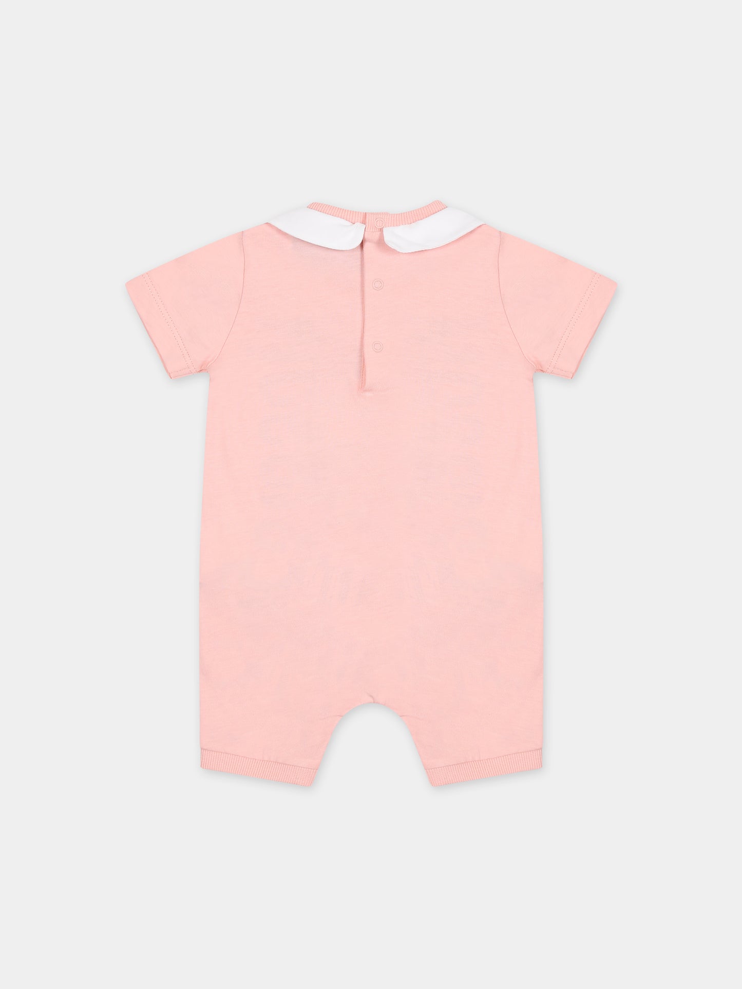 Pagliaccetto rosa per neonati con Teddy Bear,Moschino Kids,MUY06L LAA17 50209