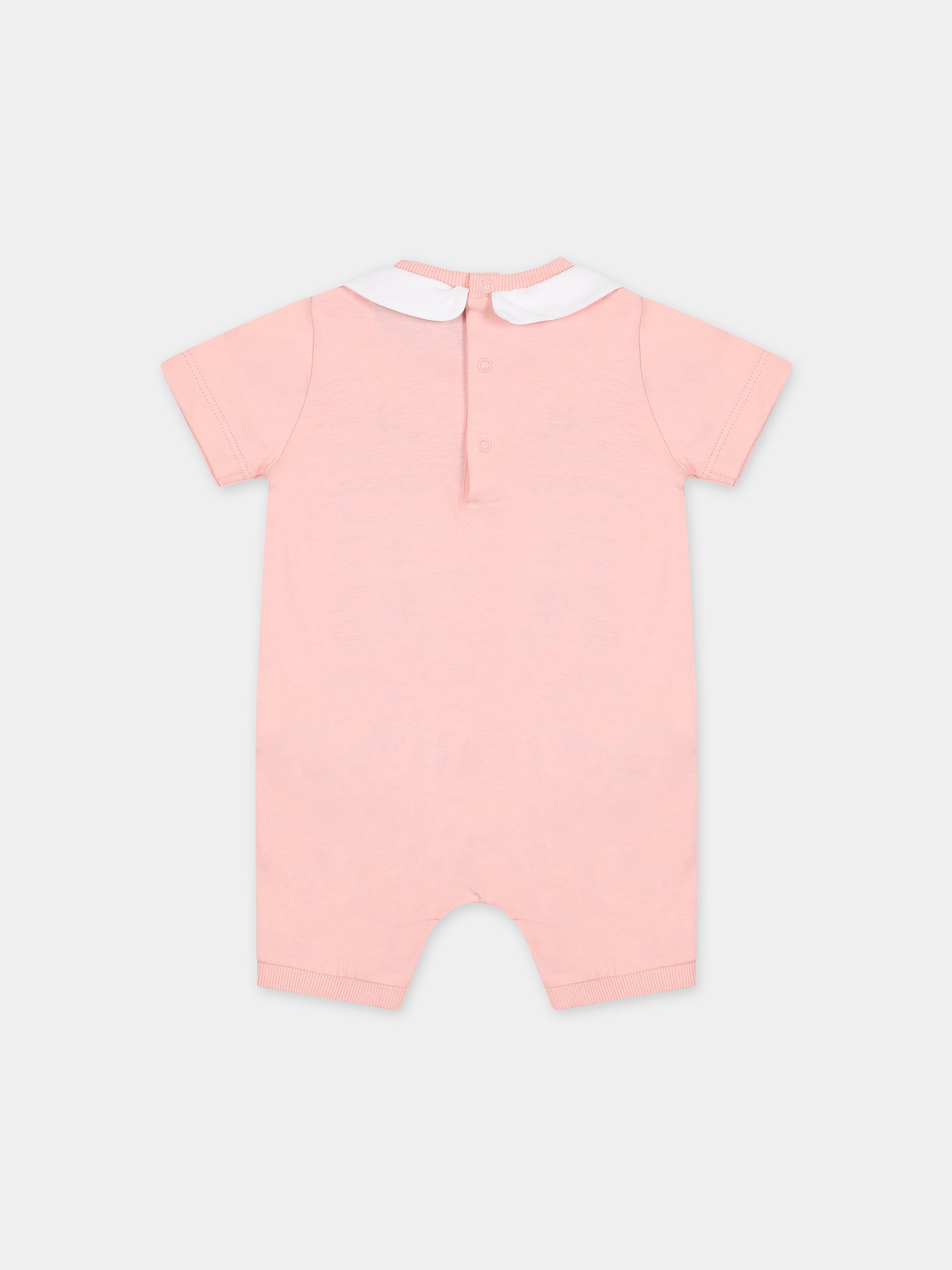 Pagliaccetto rosa per neonati con Teddy Bear,Moschino Kids,MUY06L LAA17 50209