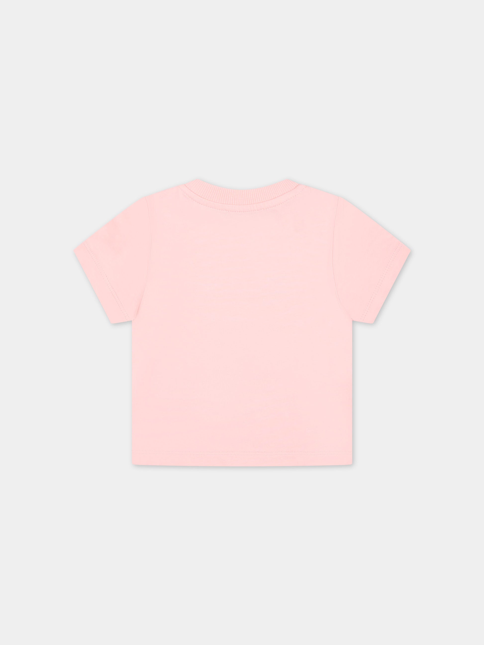 T-shirt rosa per neonata con Teddy Bear,Moschino Kids,MUM03Y LAA02 50209