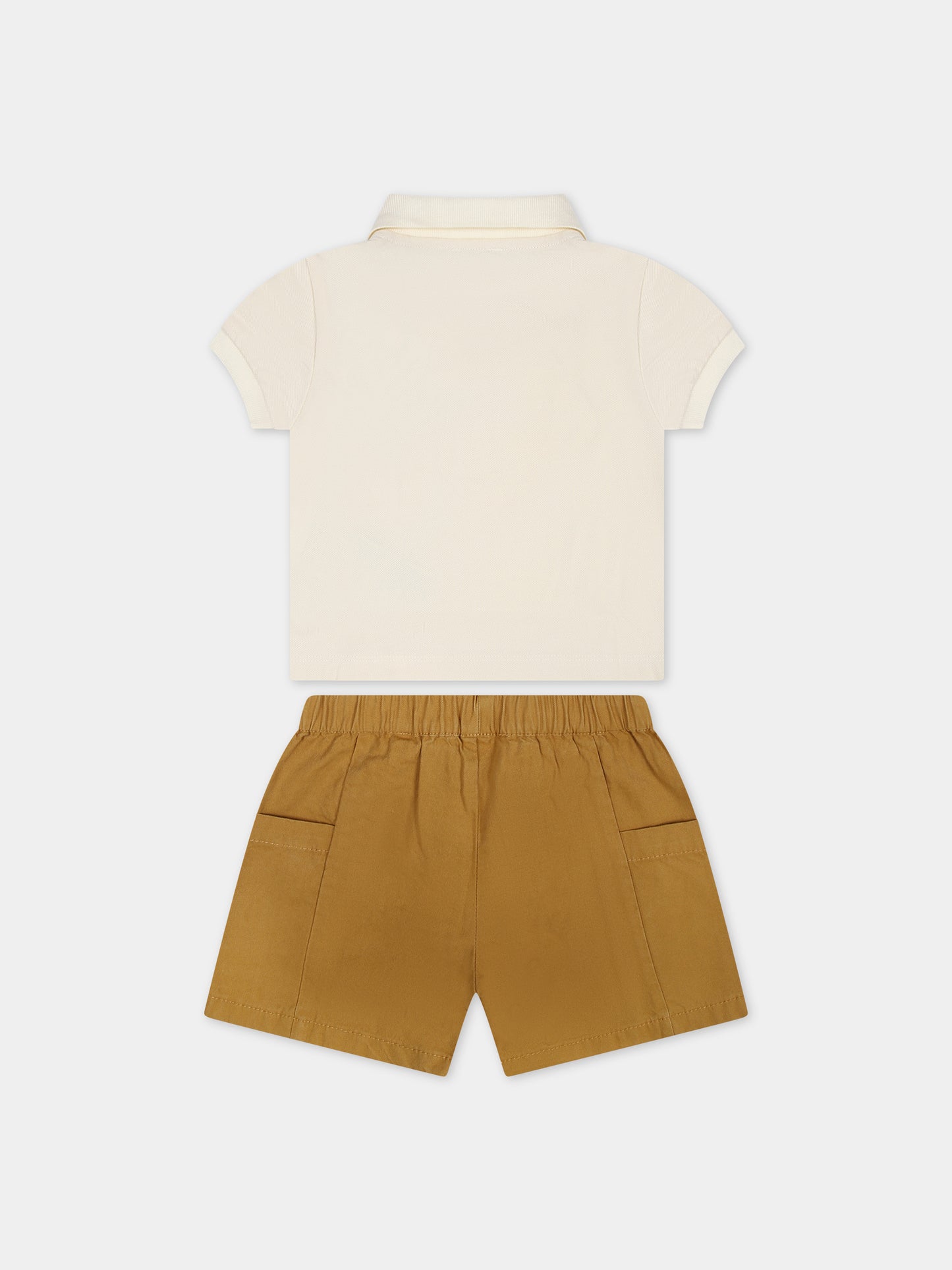 Completo multicolor per neonato con stampa Teddy Bear e logo,Moschino Kids,MUG011 LUA02 20327