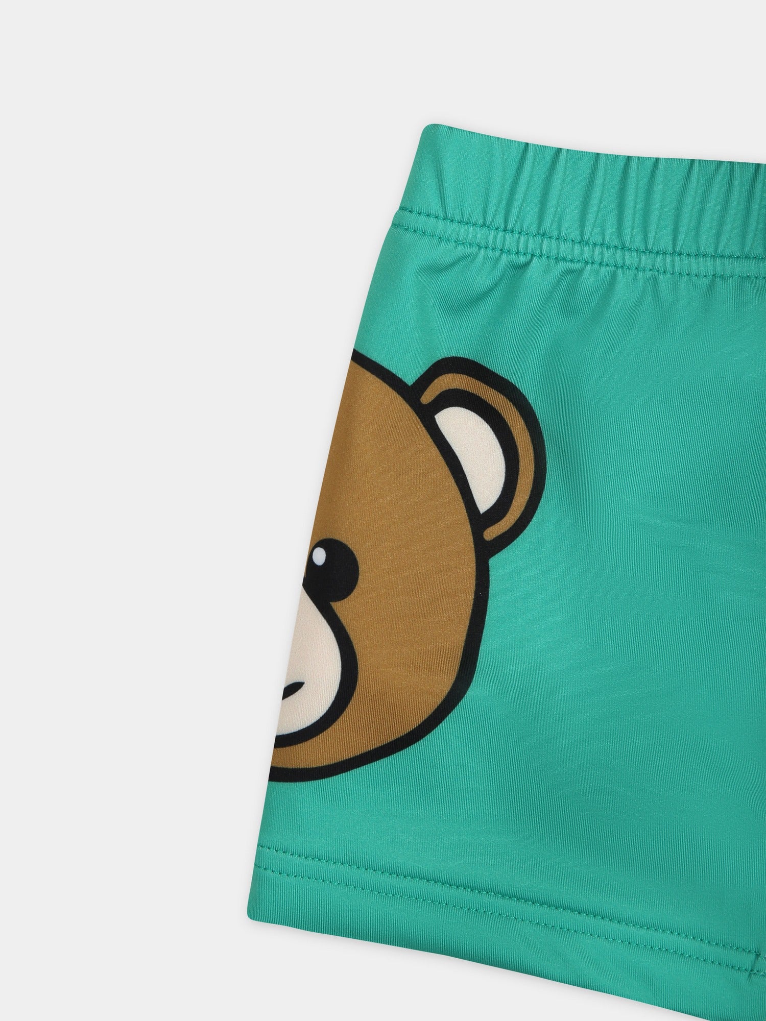 Boxer mare verde per neonato con Teddy Bear e logo,Moschino Kids,MWL006 LKA00 30321