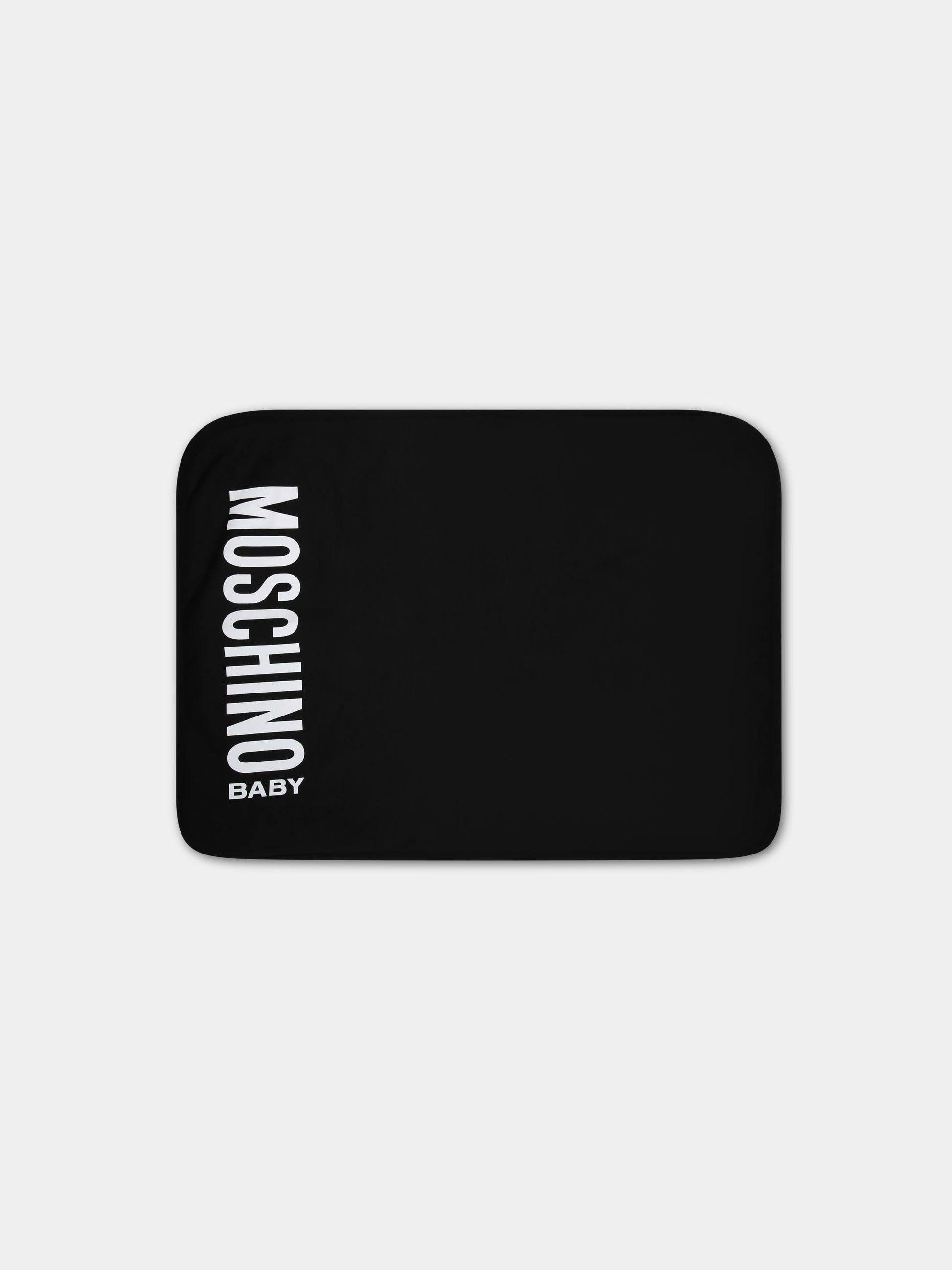 Borsa mamma nera per neonati con Teddy bear e logo,Moschino Kids,MOX03O LDA32 60100