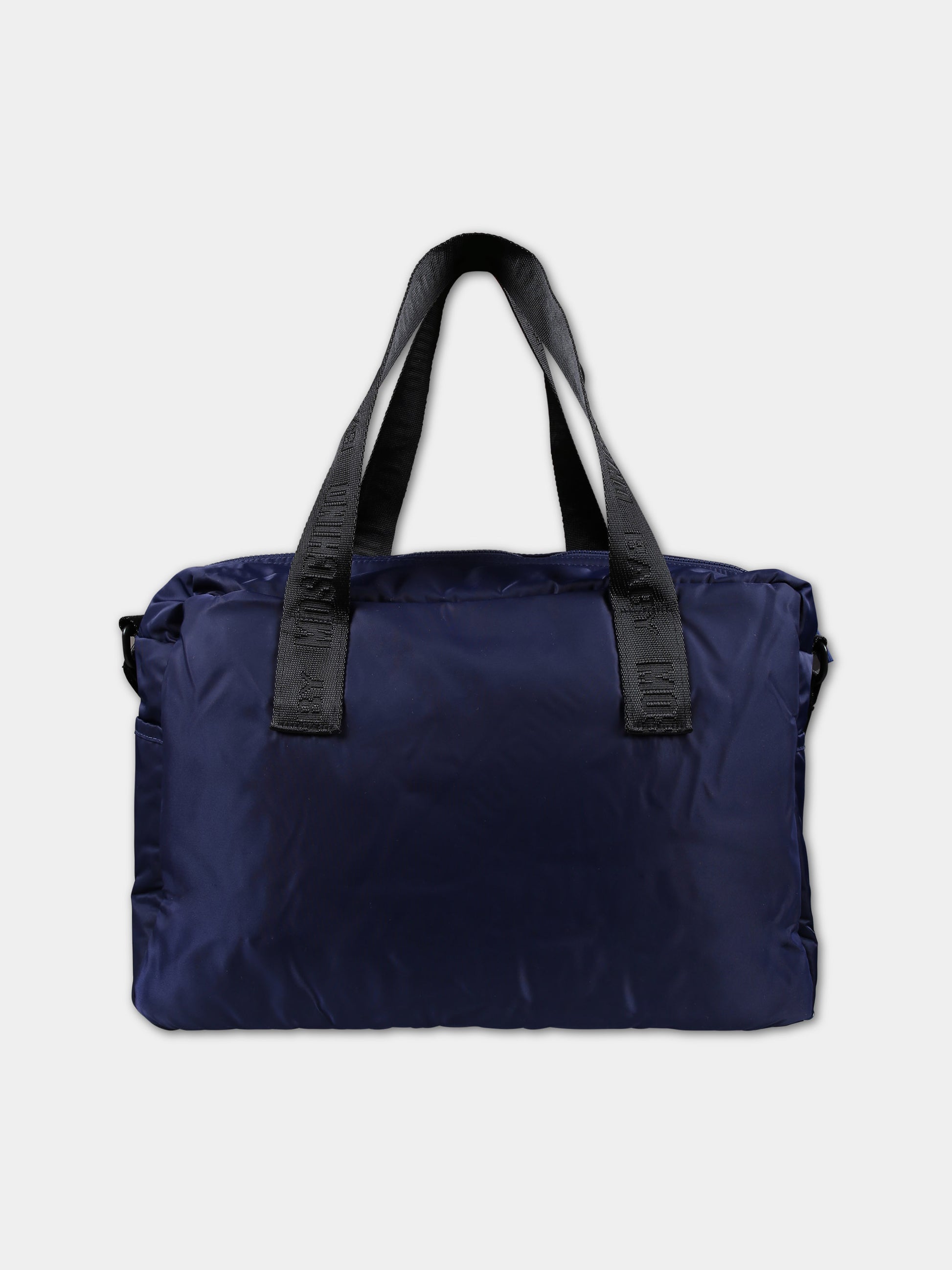 Borsa mamma blu per neonati con Teddy bear e logo,Moschino Kids,MUX04K L3A89 40016