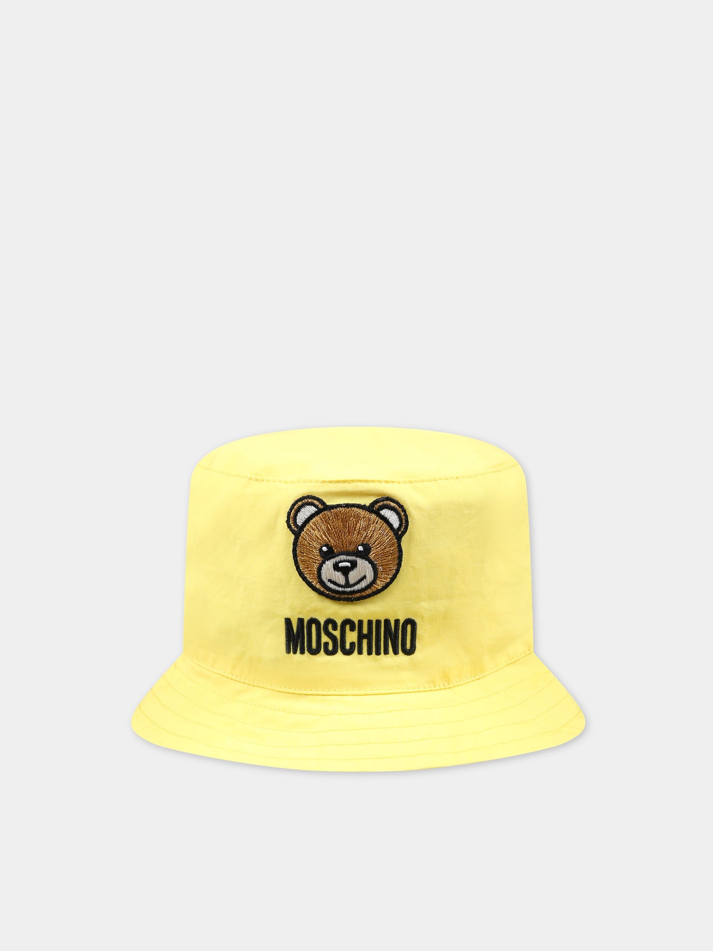 Cloche gialla per neonati con Teddy Bear,Moschino Kids,MNX032 LLA11 50162