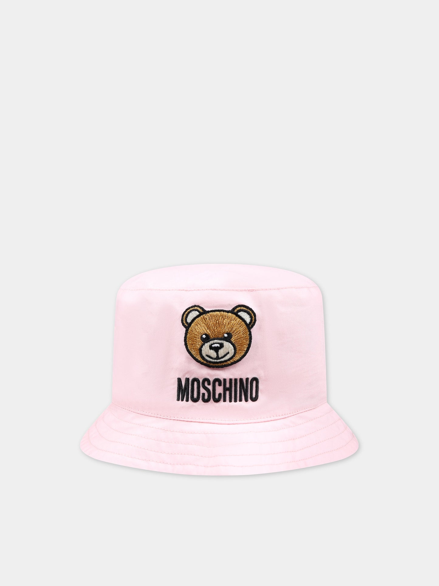Cloche rosa per neonata con Teddy Bear,Moschino Kids,MNX032 LLA11 50209