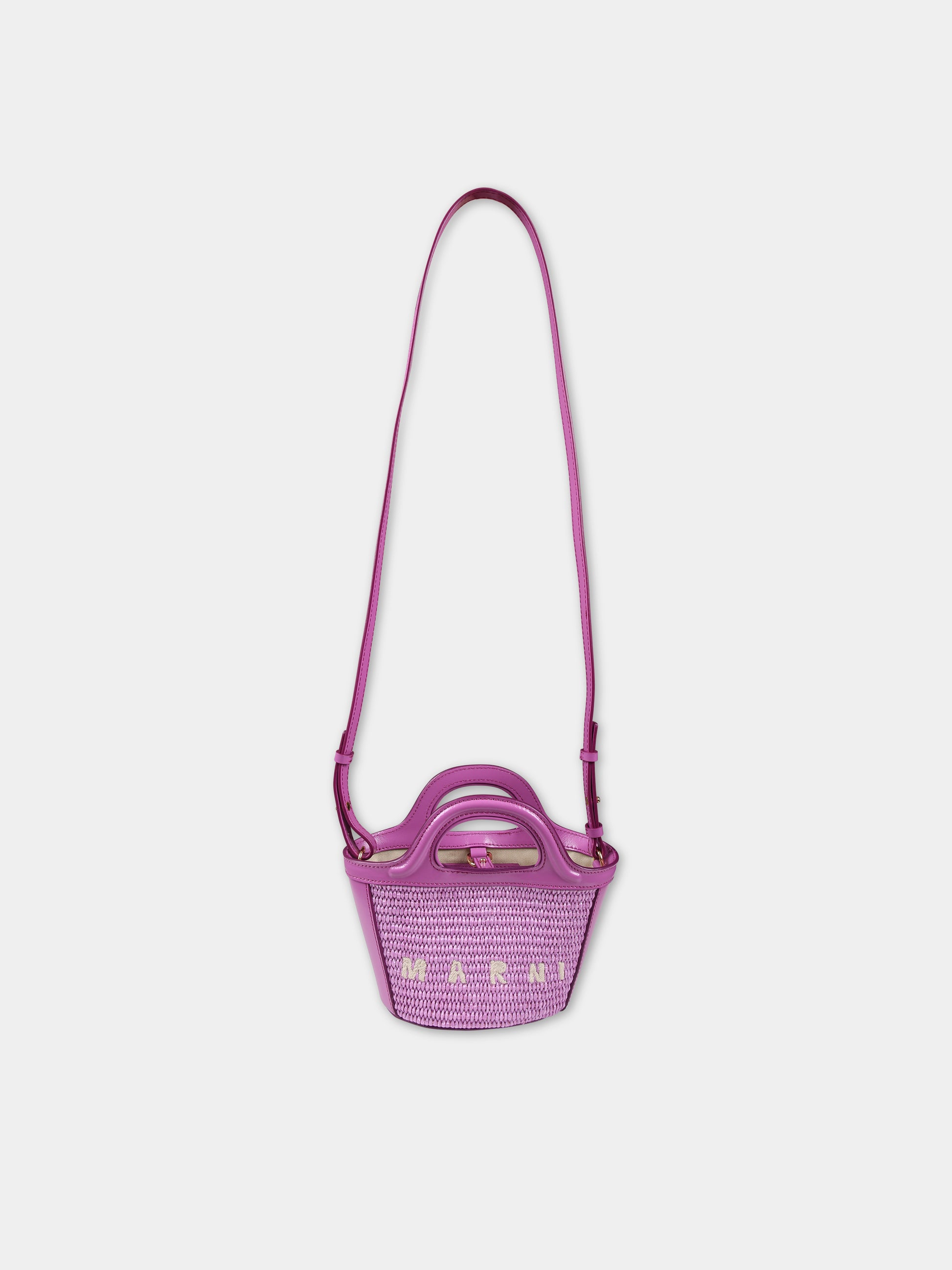 Borsa viola per bambina con logo,Marni Kids,M01161 P3860 00C04