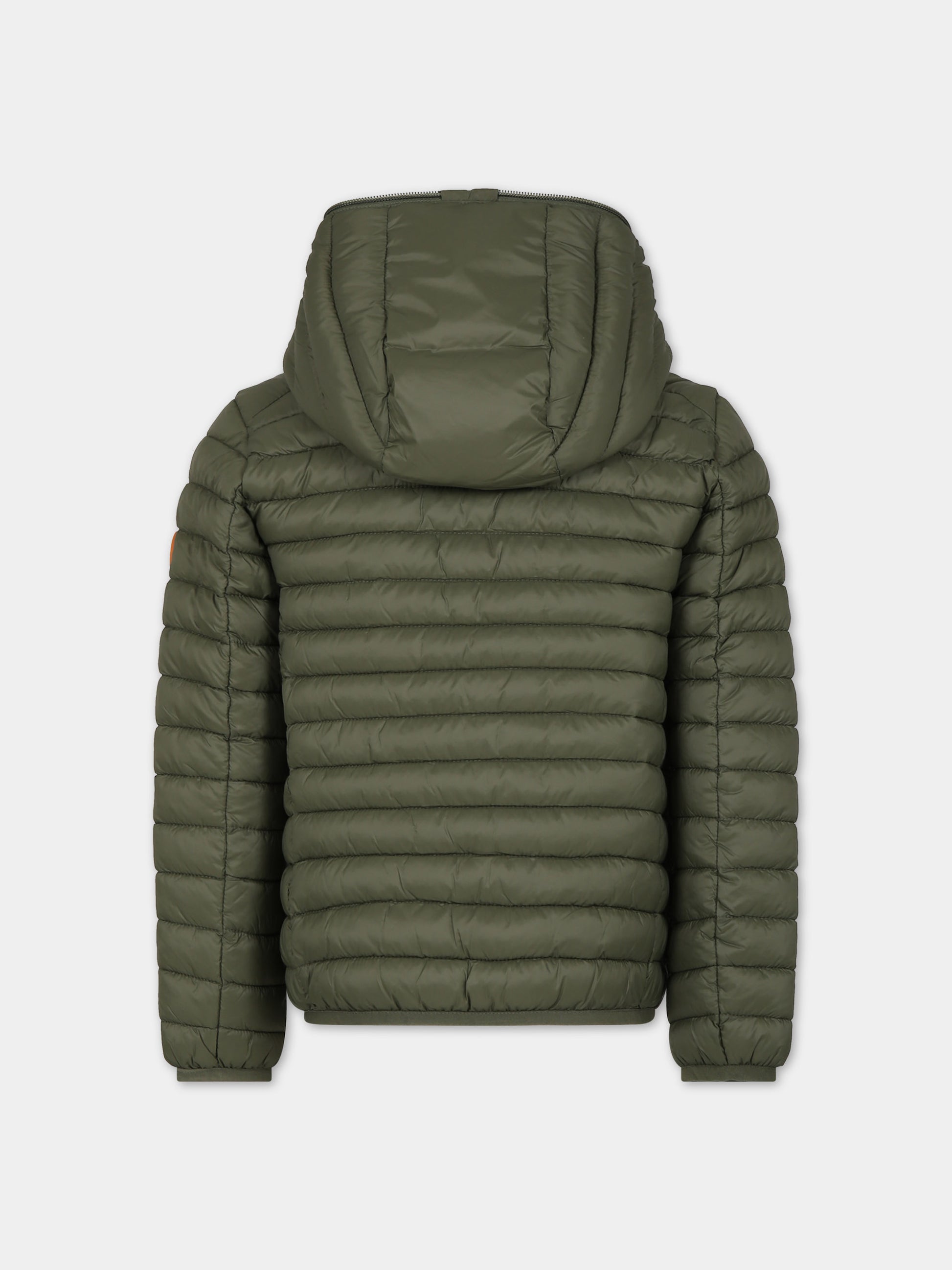 Piumino verde Giga per bambino con logo,Save The Duck Kids,J30650B GIGA18 50012