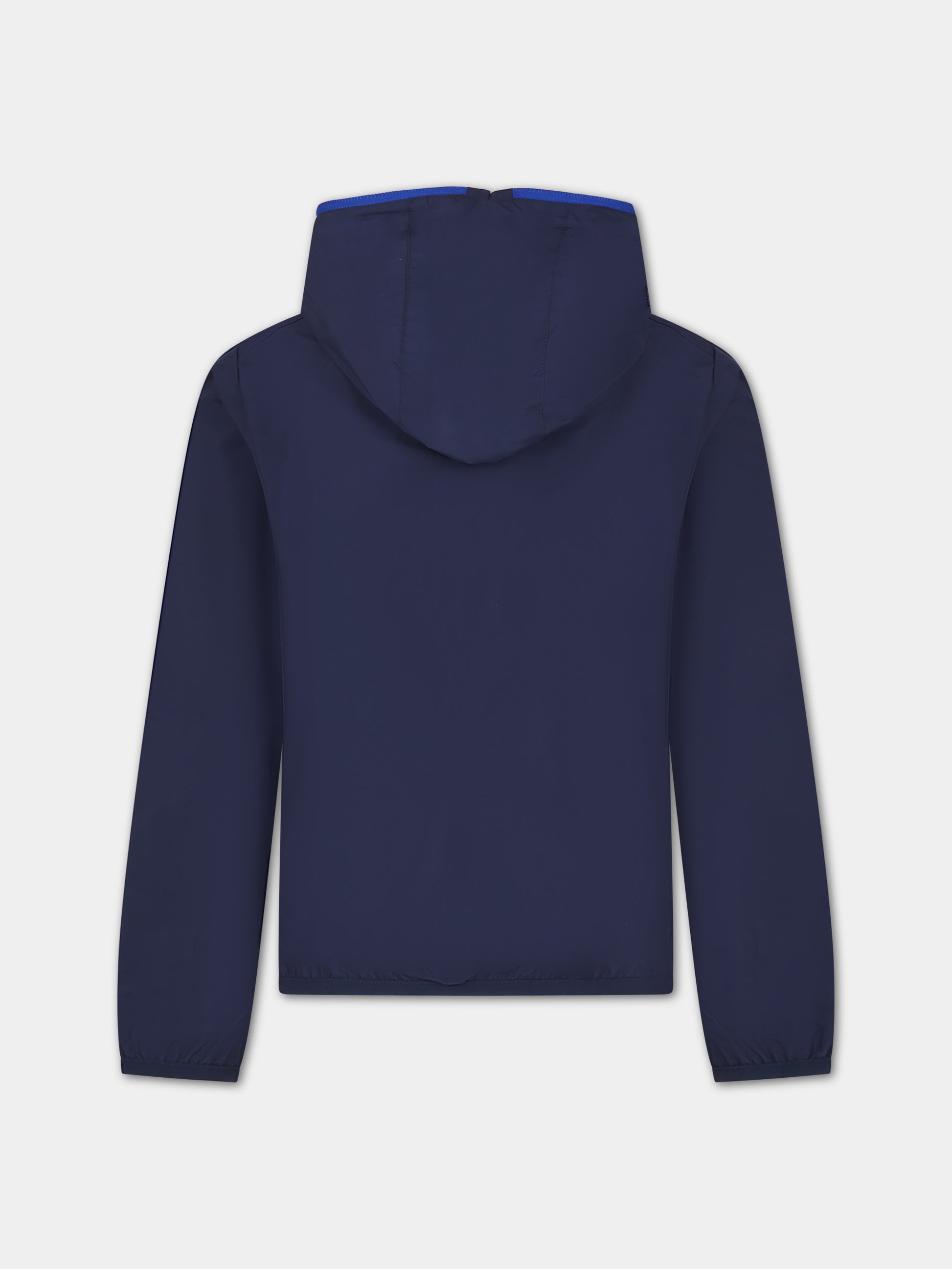 Giacca a vento Noel blu per bambino con logo,Save The Duck Kids,J37320X WIND18 90000