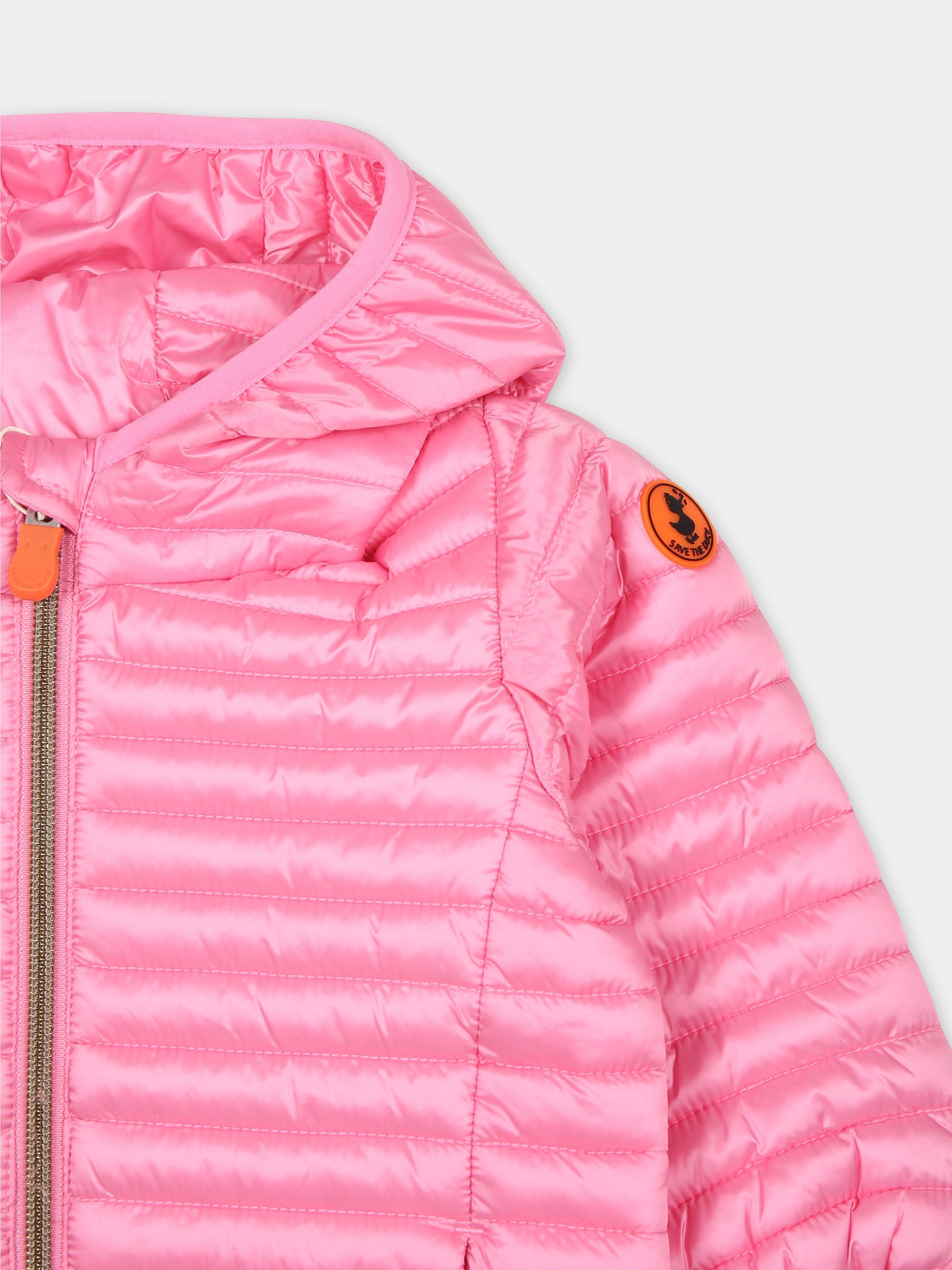 Piumino rosa Lucy per neonata con logo,Save The Duck Kids,I30005G IRIS18 80018