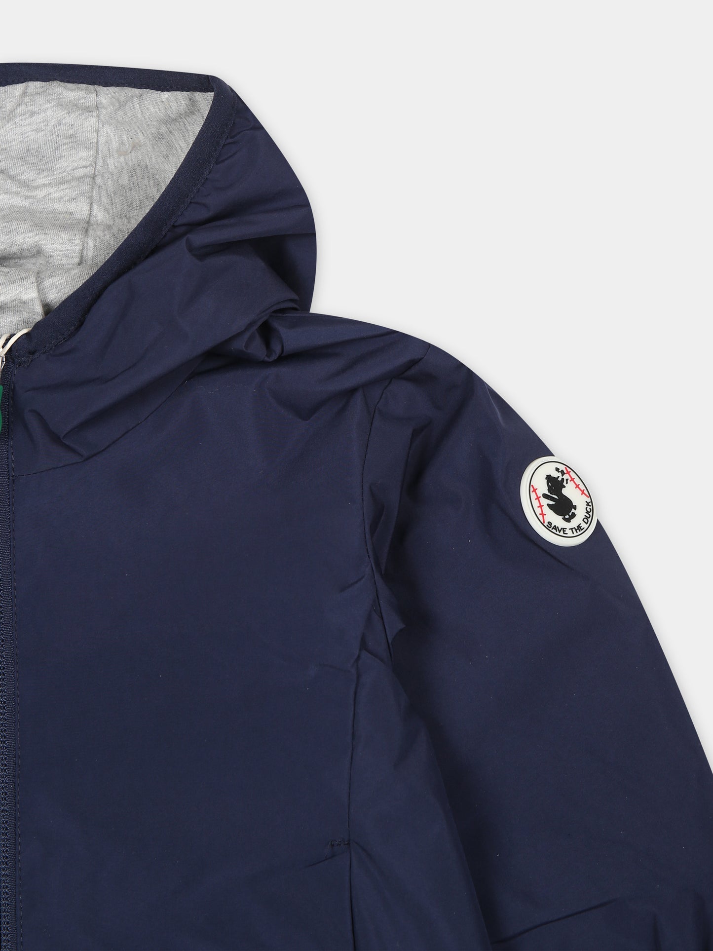 Giacca a vento Coco blu per neonati con logo,Save The Duck Kids,I30006X WIND18 90000