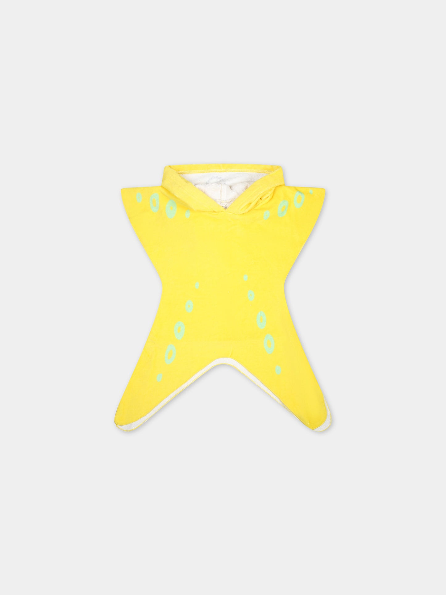 Accappatoio giallo per neonati con squalo,Stella Mccartney Kids,TUC600 Z0163 232