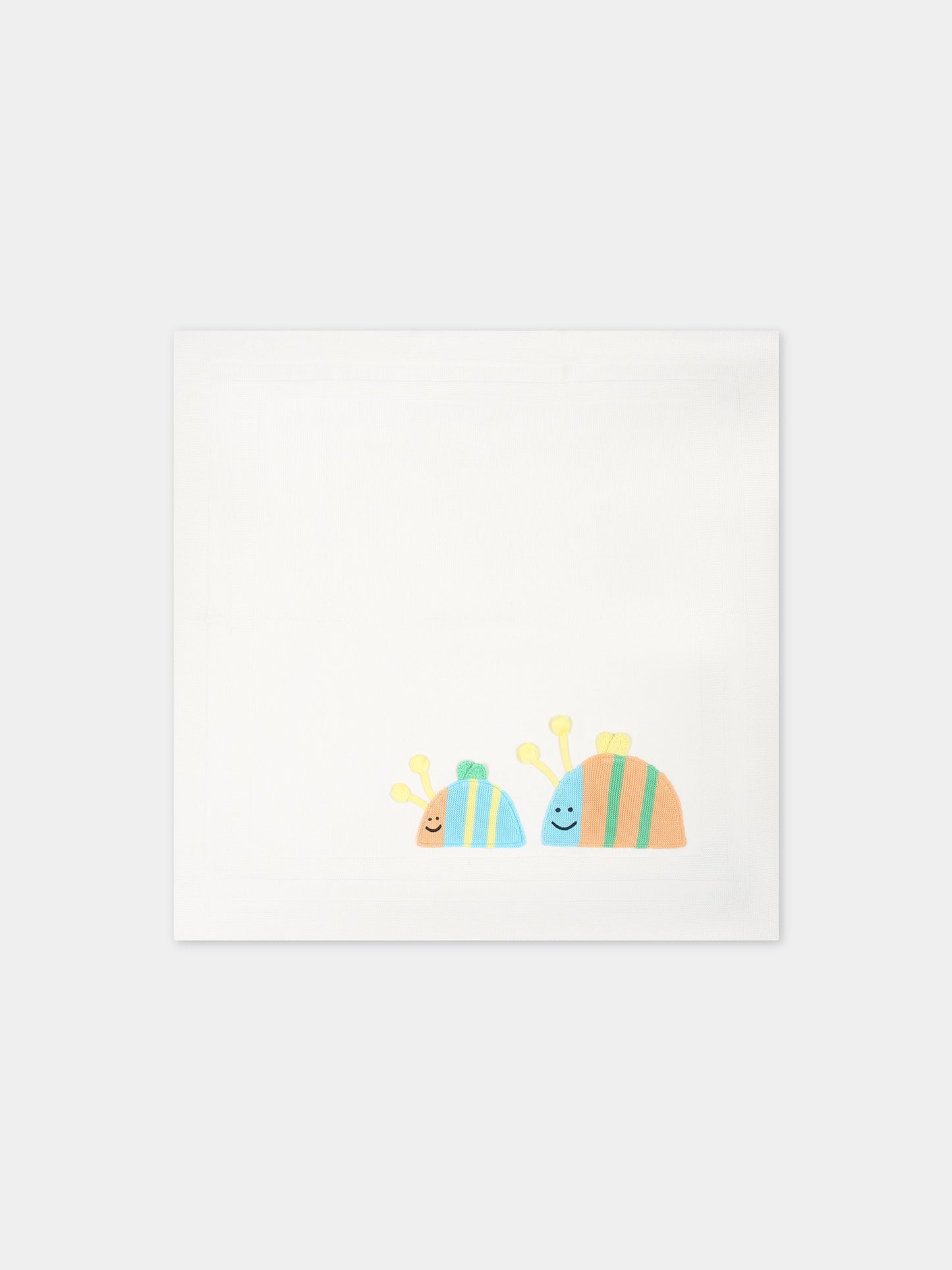 Coperta avorio per neonati con coccinella,Stella Mccartney Kids,TU0530 Z1877 101