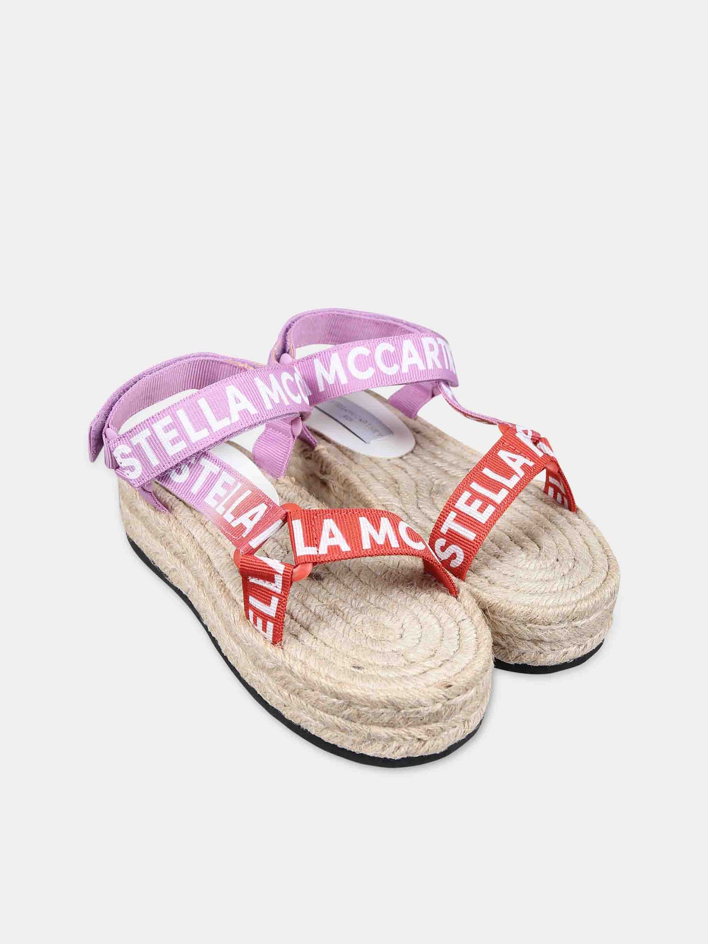 Sandali beige per bambina con logo,Stella Mccartney Kids,TU0B46 Z1159 999