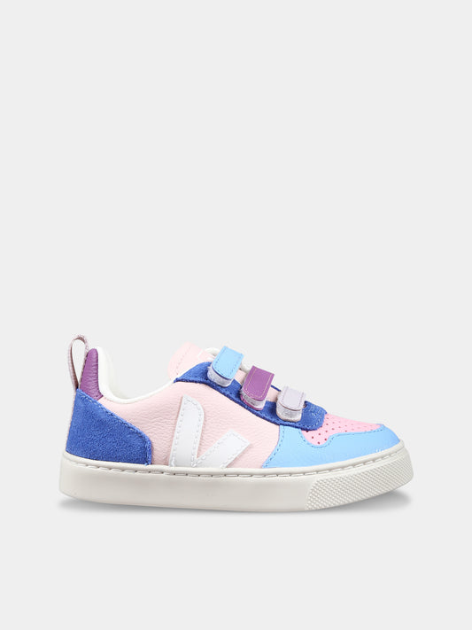 Sneakers rosa per bambina con logo,Veja,CV0503609C